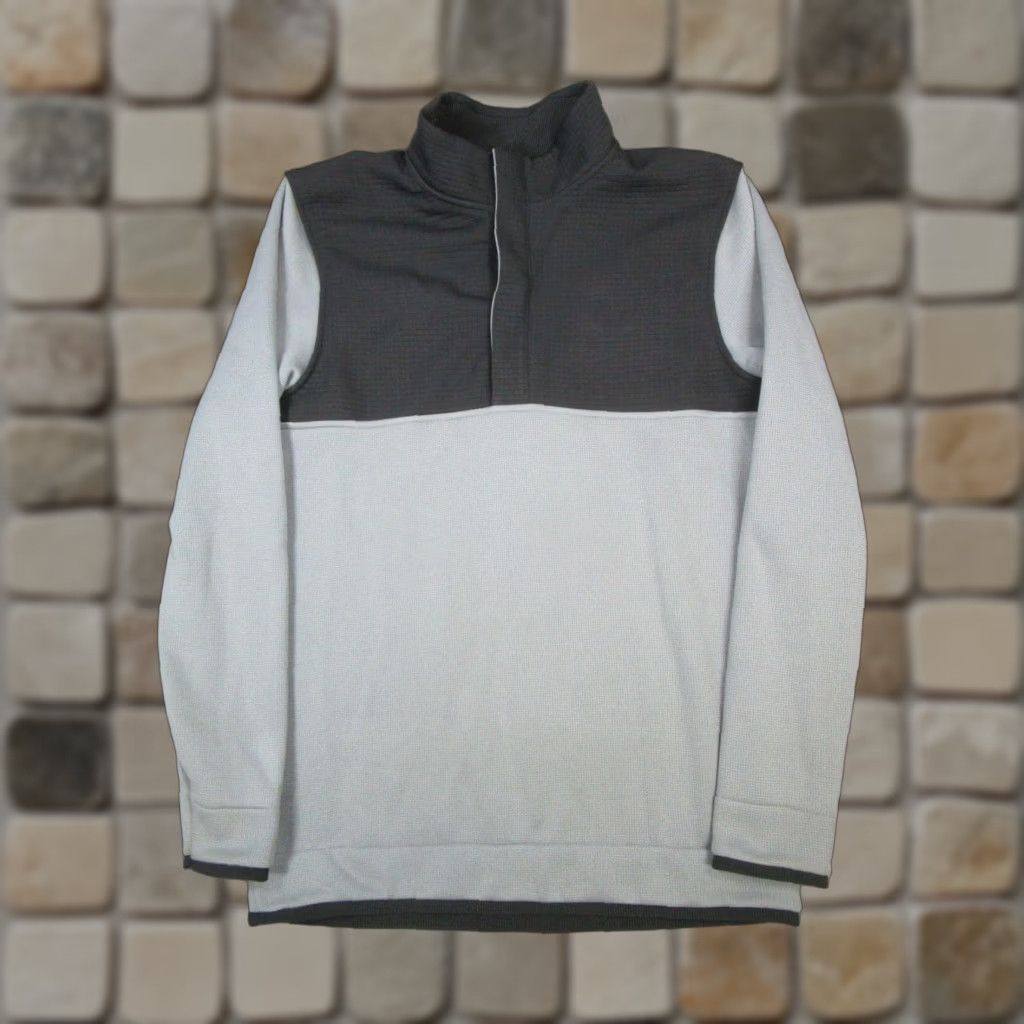 Under Armour Under Armour Sweatshirt Mens S Gray Black Coldgear Mock Neck Zip Fleece Logo Pullover Sweatshirt for Gym & Training Mens Size US S / EU 44-46 / 1 - 1 Thumbnail