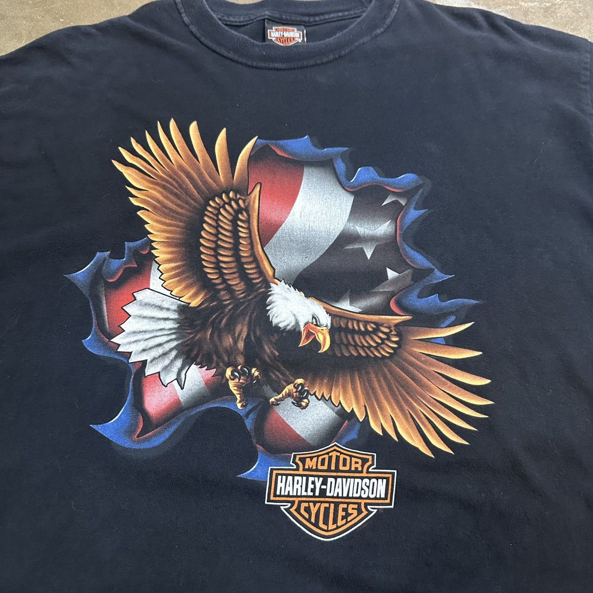 Harley Davidson Vintage Harley Davidson Eagle Breakthrough Tshirt Size US XL / EU 56 / 4 - 2 Thumbnail