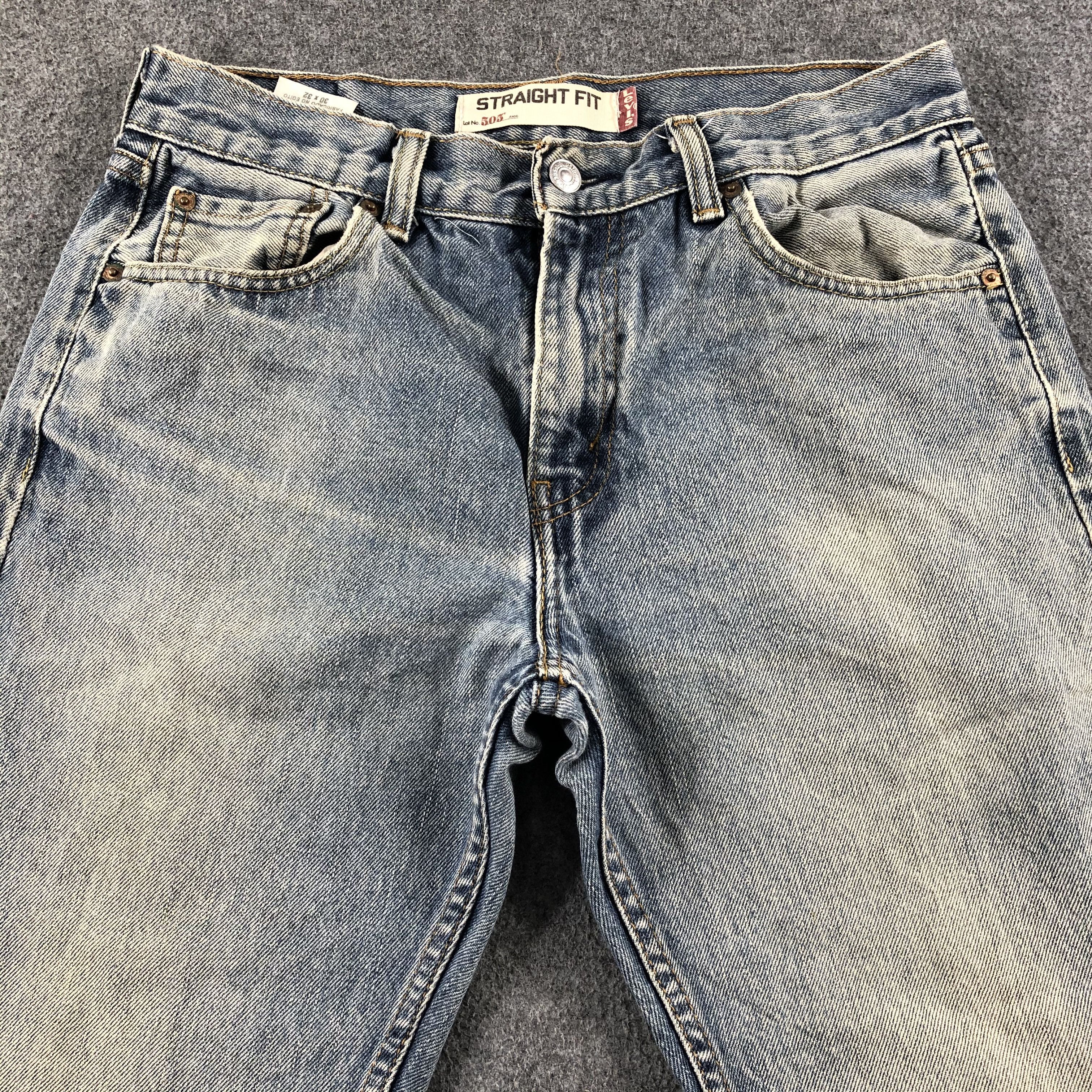 Levi's Vintage Blue Wash Levis 505 Jeans-J2359 Size US 30 / EU 46 - 3 Thumbnail
