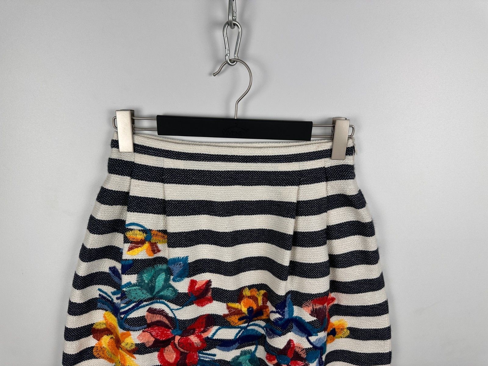 Other IVKO A-Line Skirt Tan Floral Striped Size 38 Cotton Size 26" / US 2 / IT 38 - 2 Thumbnail