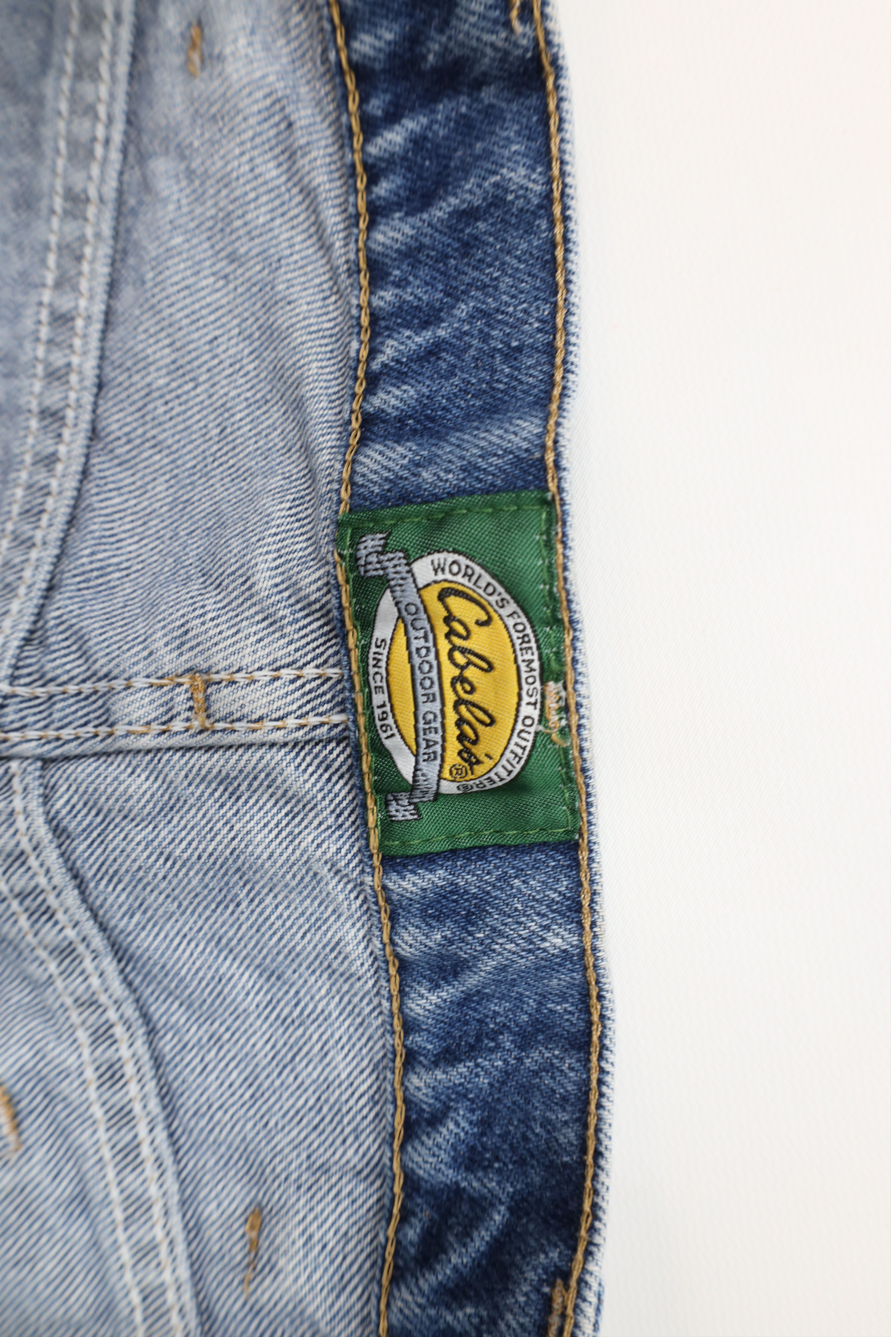 Cabelas Vintage Cabelas Faded Straight Leg Denim Jeans Blue Cotton Size 38" / US 16 / IT 52 - 10 Thumbnail