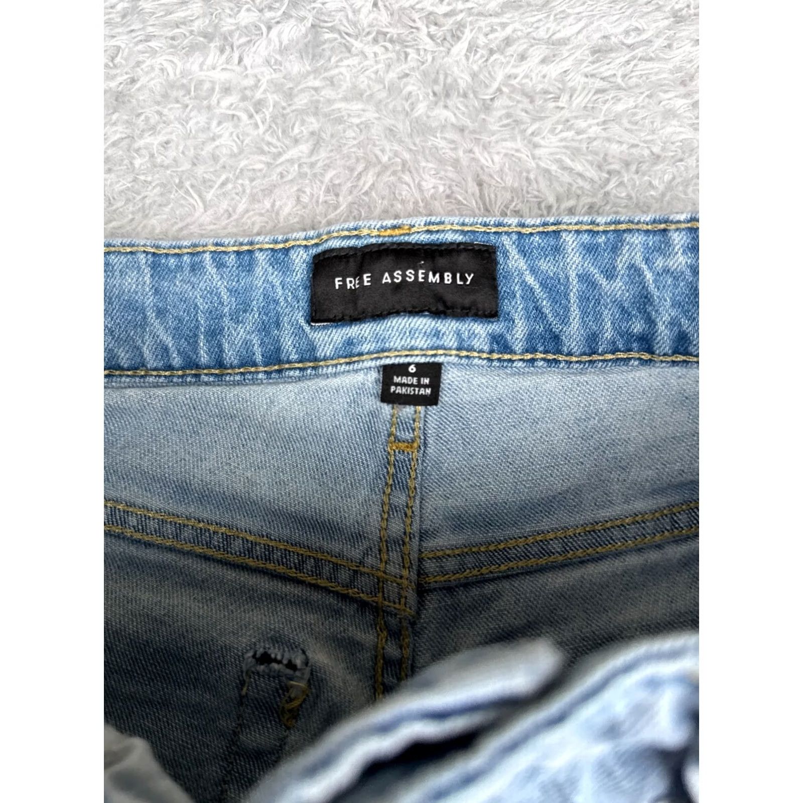 Vintage Seven7 Jeans Women Blue Denim Wide Leg Straight 6 Cotton Blend 27x30 Slim Distressed Pockets Logo High Rise 5-Pocket Machine Washable Halloween? Size 28" / US 6 / IT 42 - 6 Thumbnail