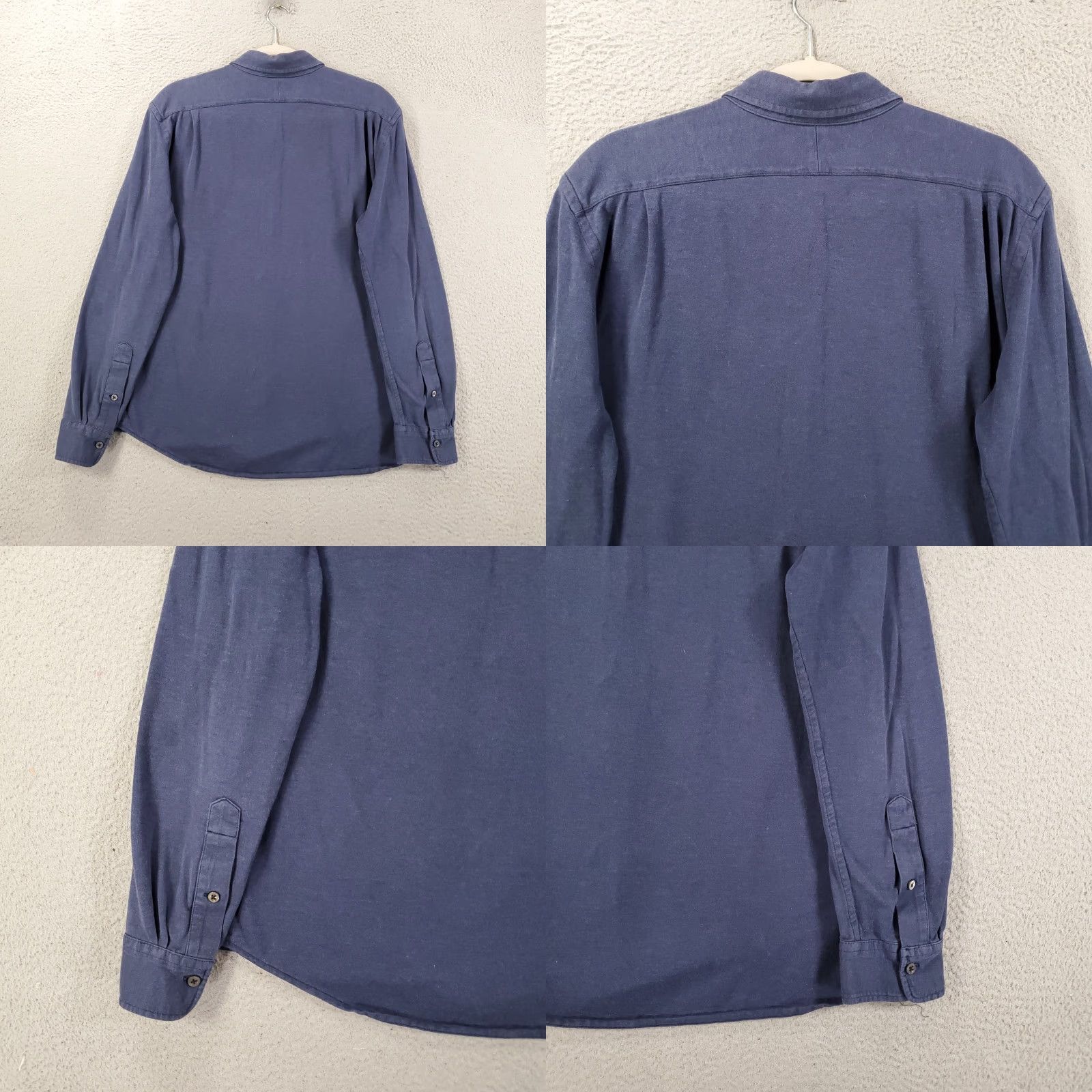 Polo Ralph Lauren Polo Ralph Lauren Knit Dress Shirt Mens XL Navy Blue Stretch Button Up Size 46R - 8 Thumbnail
