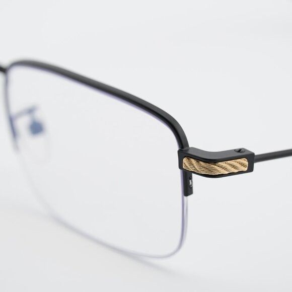 FRED Fred FG50007U 002 Eyeglasses Black 56mm Rectangle Frame Size ONE SIZE - 2 Thumbnail