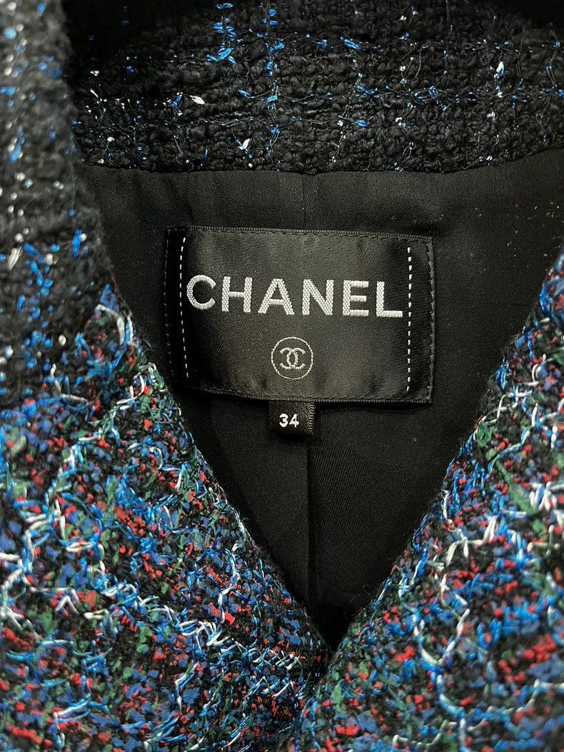 Chanel Chanel SS22 Blue Tweed Jacket -2505 Size US XS / EU 42 / 0 - 3 Thumbnail