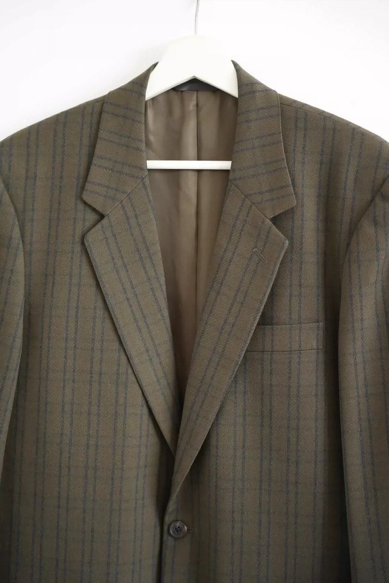 Yohji Yamamoto Yohji Yamamoto size s 80s Olive Green Retro Plaid blazer 2 Size 38S - 3 Thumbnail