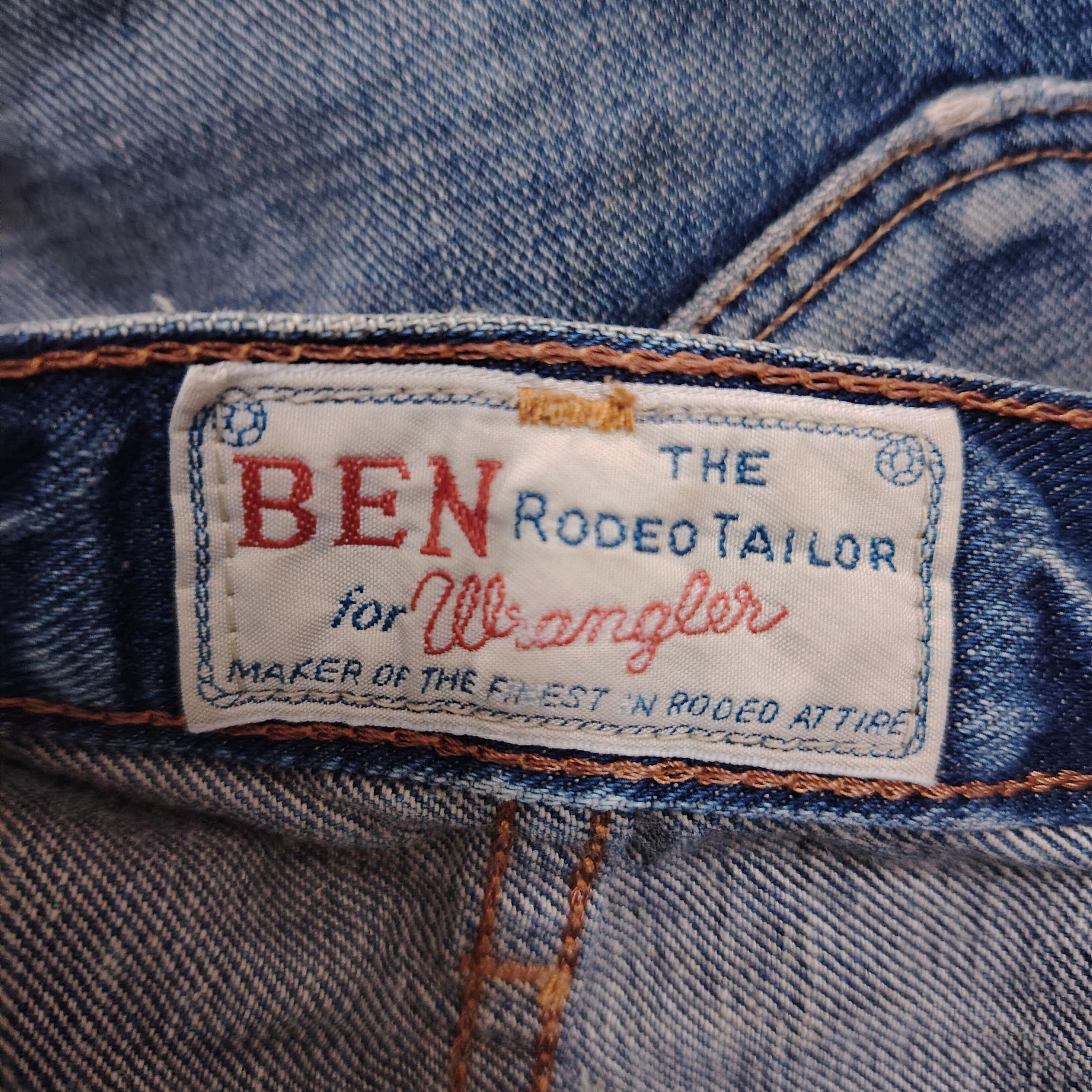 Wrangler Vintage 80s Wrangler Blue Bell Distressed Denim Size US 32 / EU 48 - 20 Thumbnail