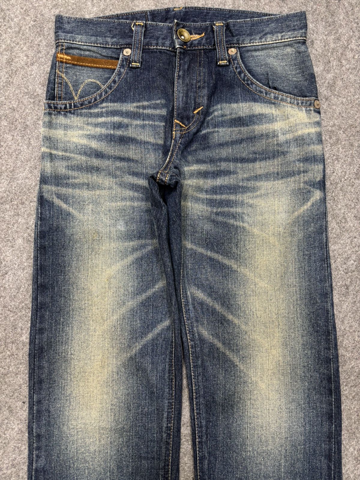 Edwin 💥Insane Rust Wash💥Sick Edwin Stone Wash Slim Denim F654 Size US 29 - 3 Thumbnail