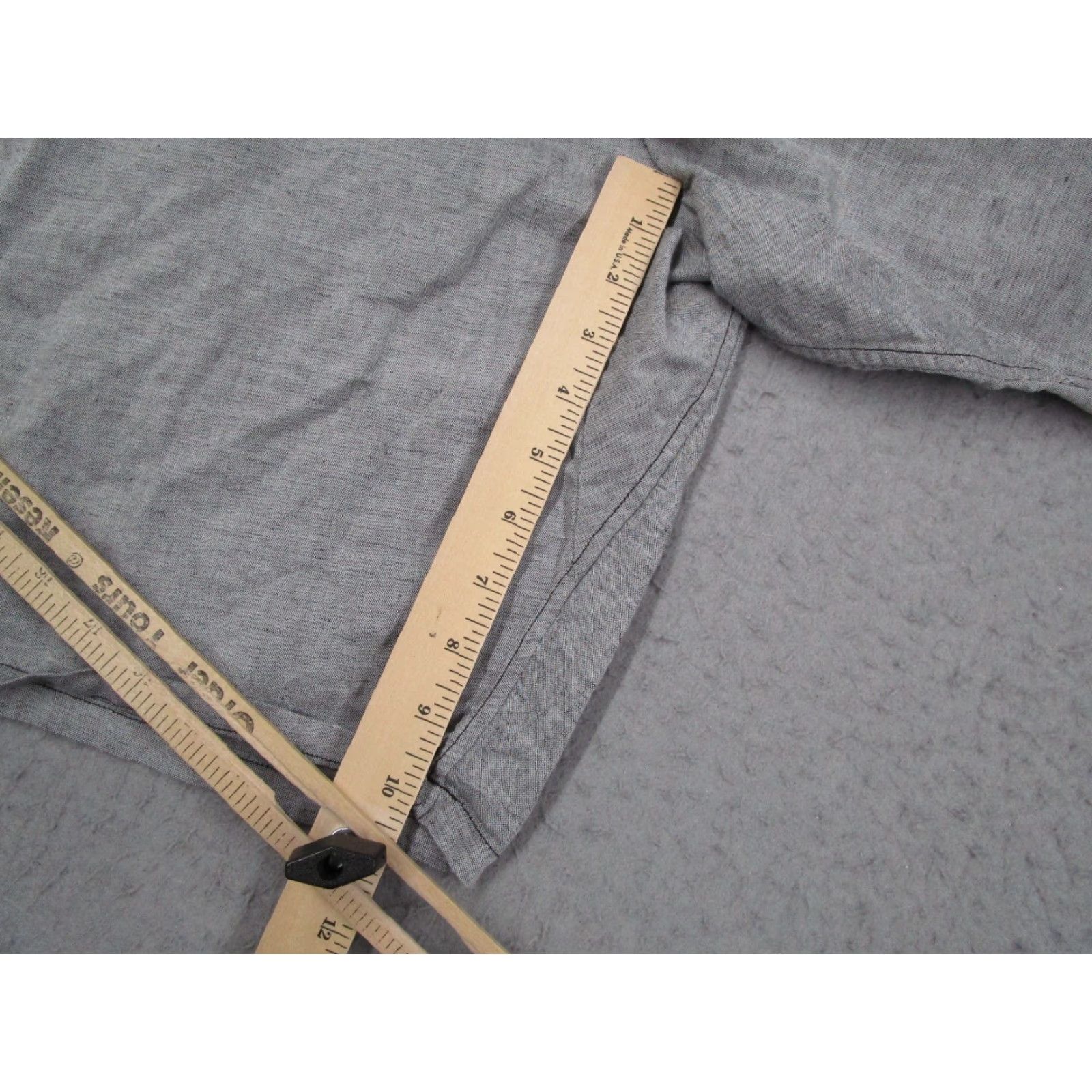 Rag & Bone Rag & Bone Shorts Mens 31 Gray Linen Blend Button Fly 9" Casual Resort Golf Walk Comfortable Pockets Flat Front Cotton Linen Gray 90s? Size US 31 - 3 Thumbnail
