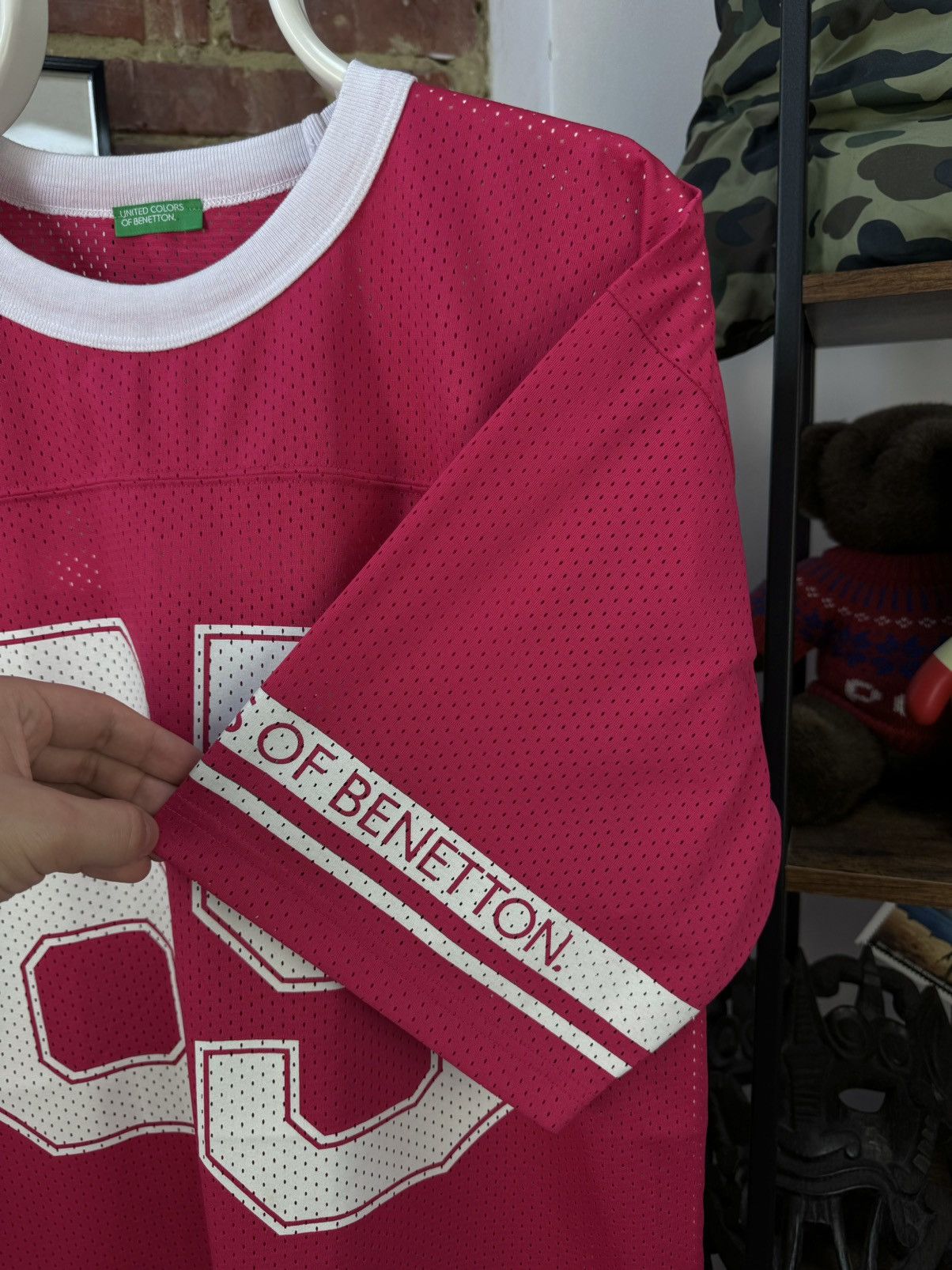 United Colors Of Benetton United Colors of Benetton 65 Pink Short Sleeve Jersey Size US S / EU 44-46 / 1 - 7 Thumbnail