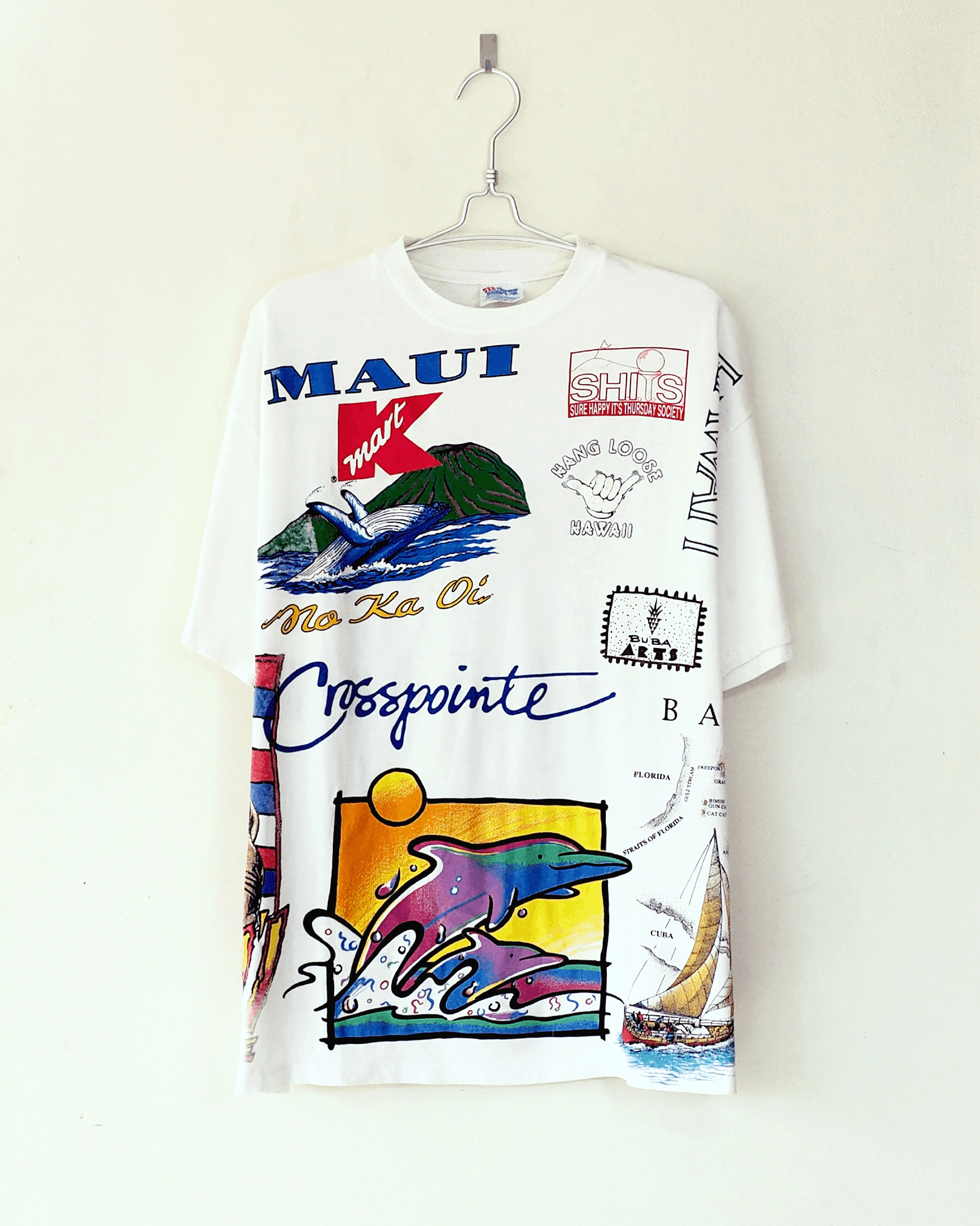 Vintage Vintage 1990s Hawaii Themed Test Print Shirt XL Size US XL / EU 56 / 4 - 1 Thumbnail