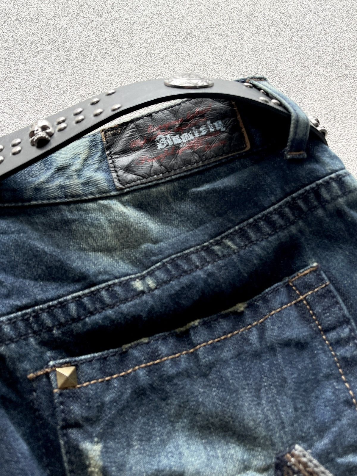 2000s Bluemisty Mudwash Faded Wide Jeans