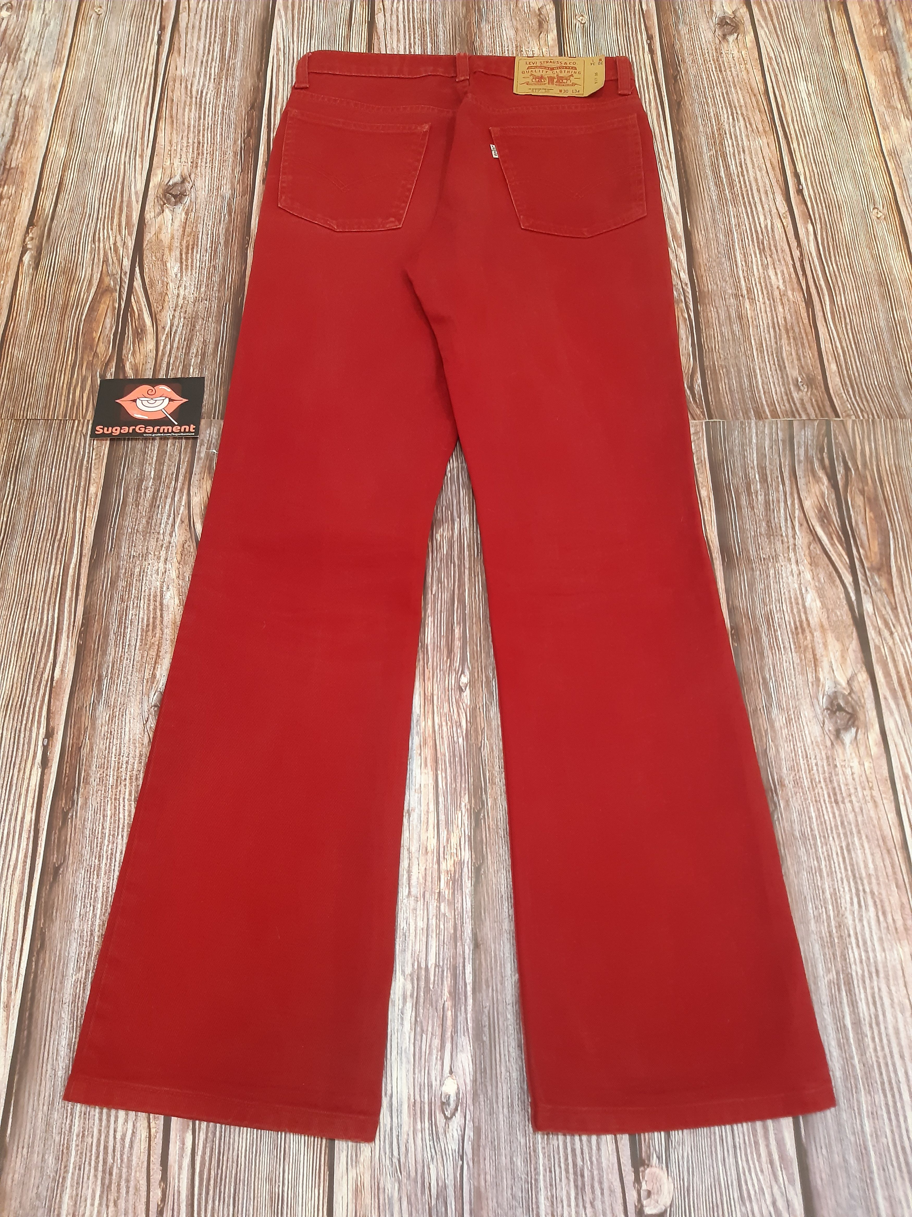 Levi's Levis 517 Jeans Bootcut RARE RED Size US 29 - 7 Thumbnail