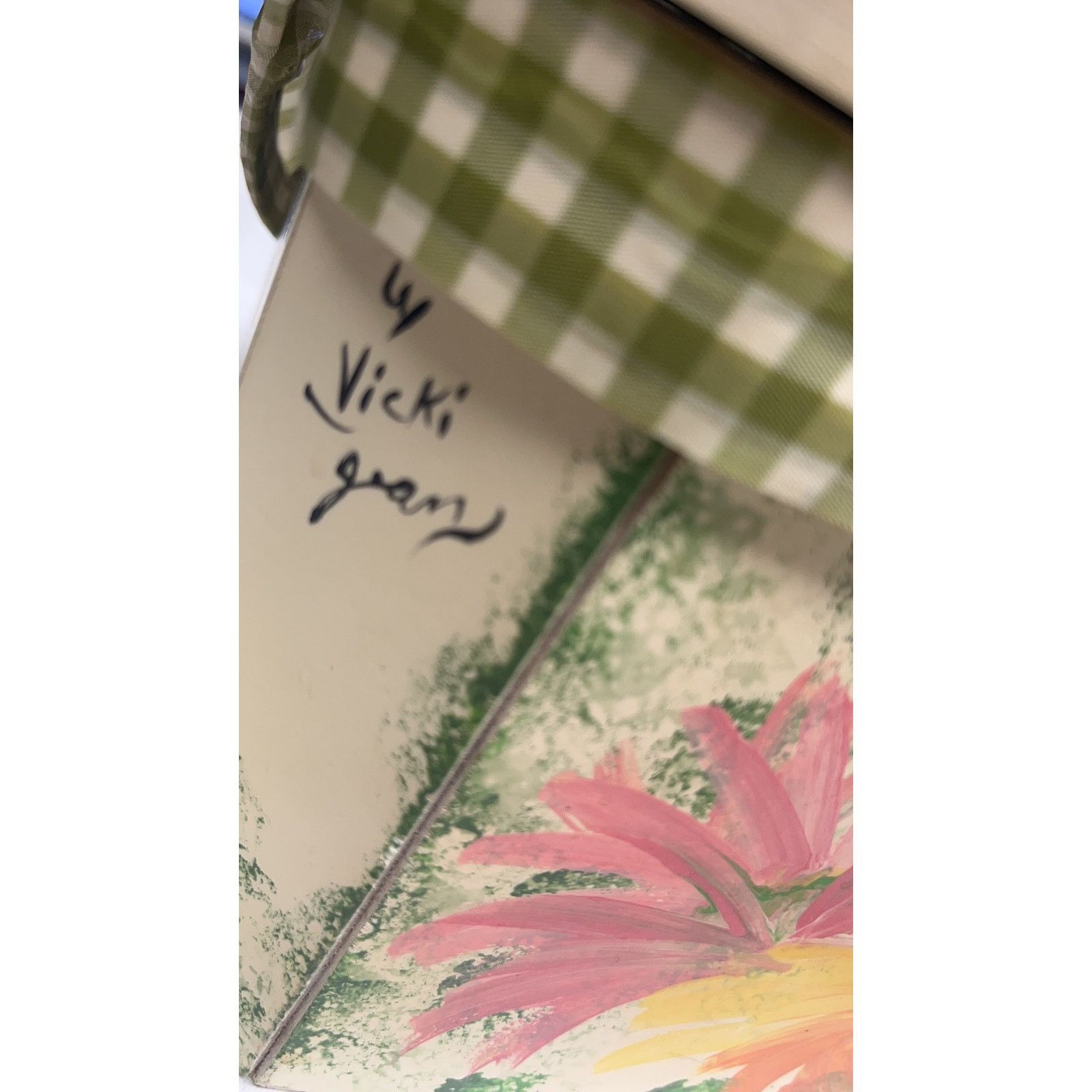 Other Vintage Vicki Jean wood purse Box Hand Painted Flowers Signe Size ONE SIZE - 7 Thumbnail