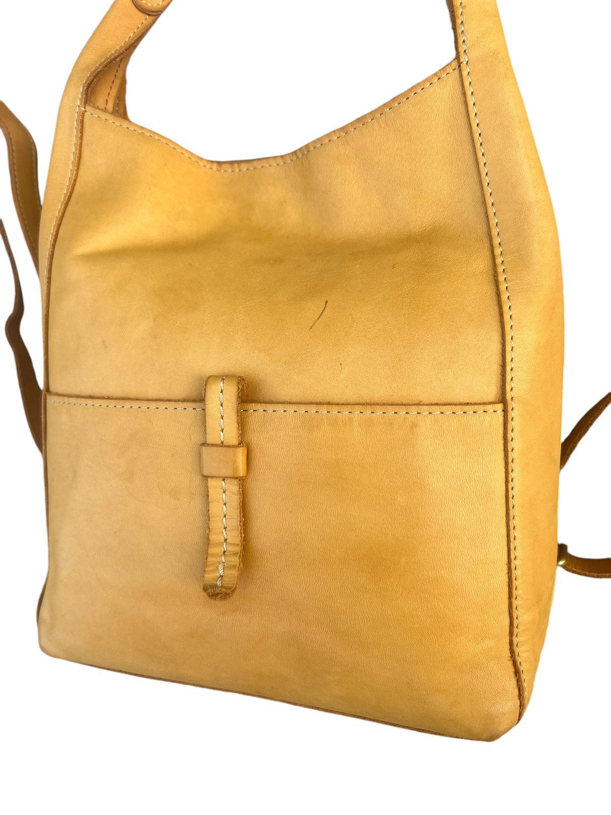 Leather Kissora Japan Fade Patina Leather Mini Backpack Bag Rucksack Size ONE SIZE - 8 Thumbnail