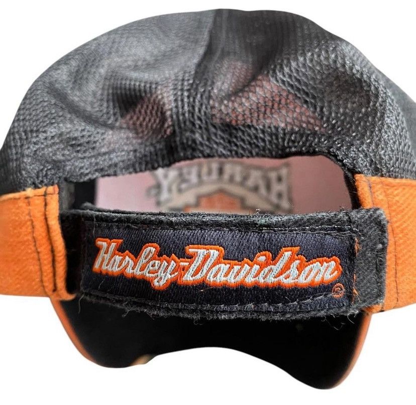 Harley Davidson Harley-Davidson Flame Embroidered Trucker Cap – Orange/Black Size ONE SIZE - 2 Thumbnail