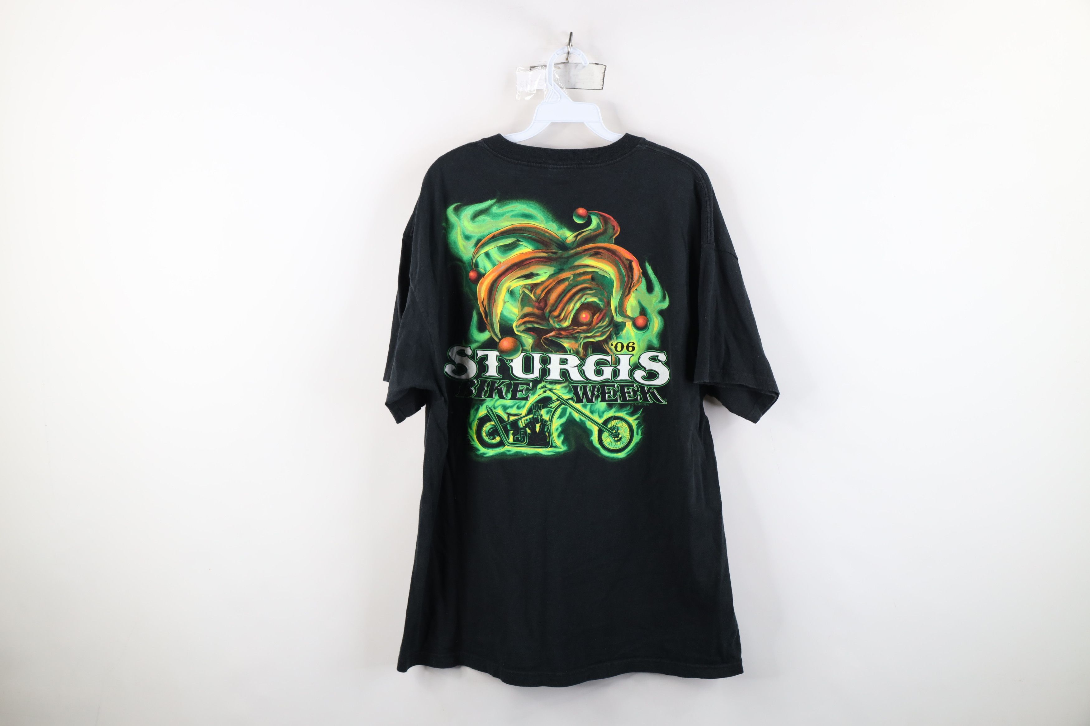 Vintage Vintage Y2K 2006 Bike Week Fire Flames Skull T-Shirt Black Size US XL / EU 56 / 4 - 12 Thumbnail