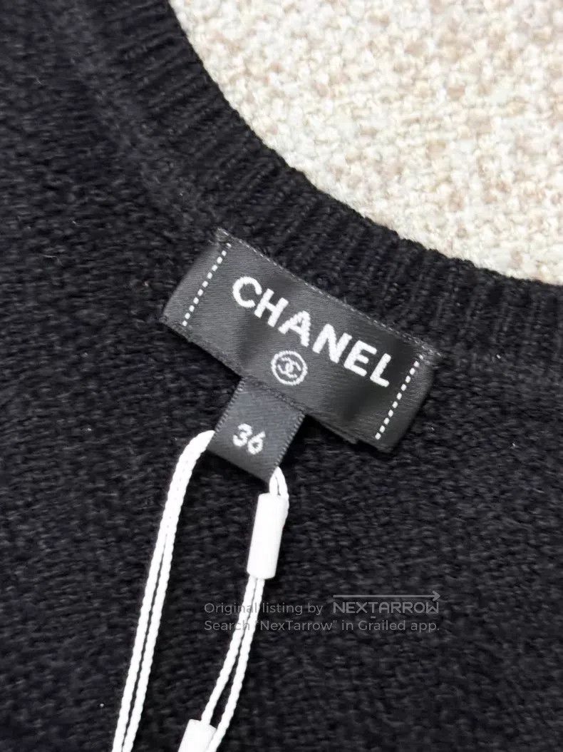 Chanel Chanel Leather chain rolled edge two-pocket sleeveless kni Size XS / US 0-2 / IT 36-38 - 5 Thumbnail