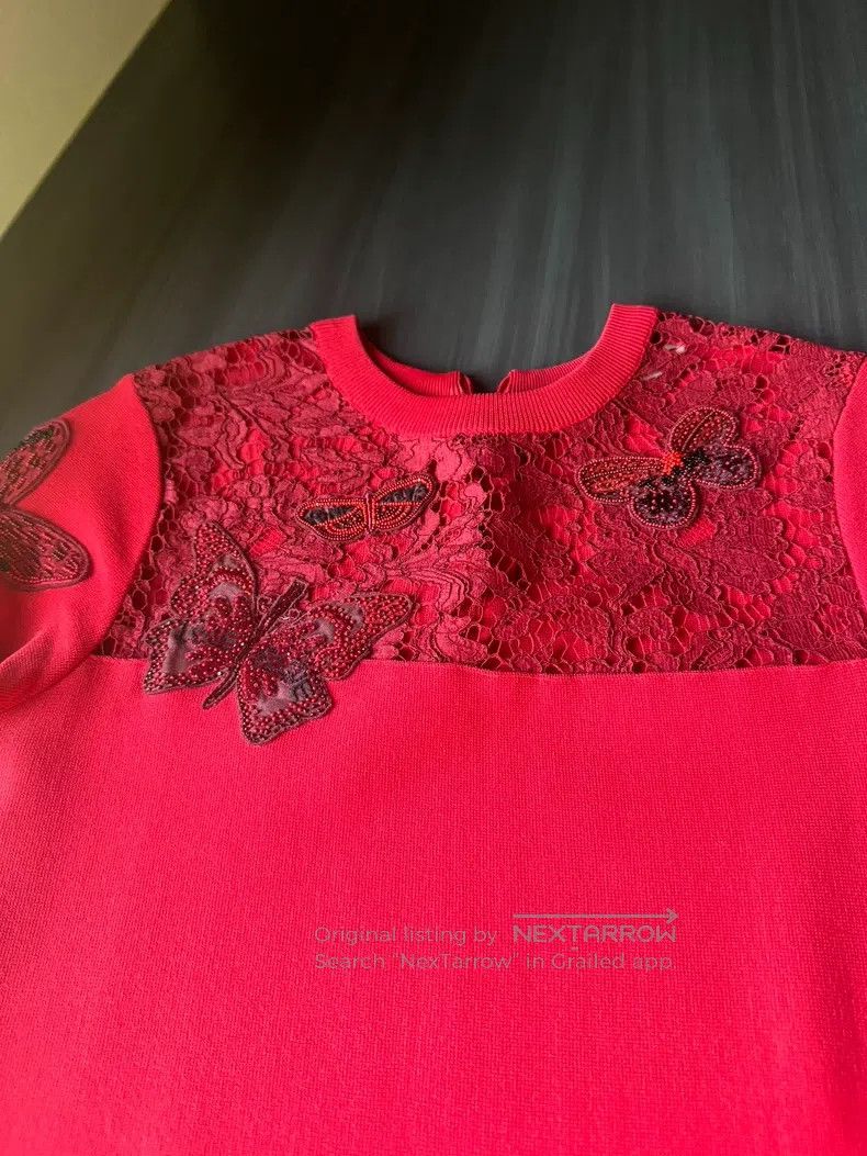 Valentino Valentino Red embroidered dress Size XS / US 0-2 / IT 36-38 - 3 Thumbnail