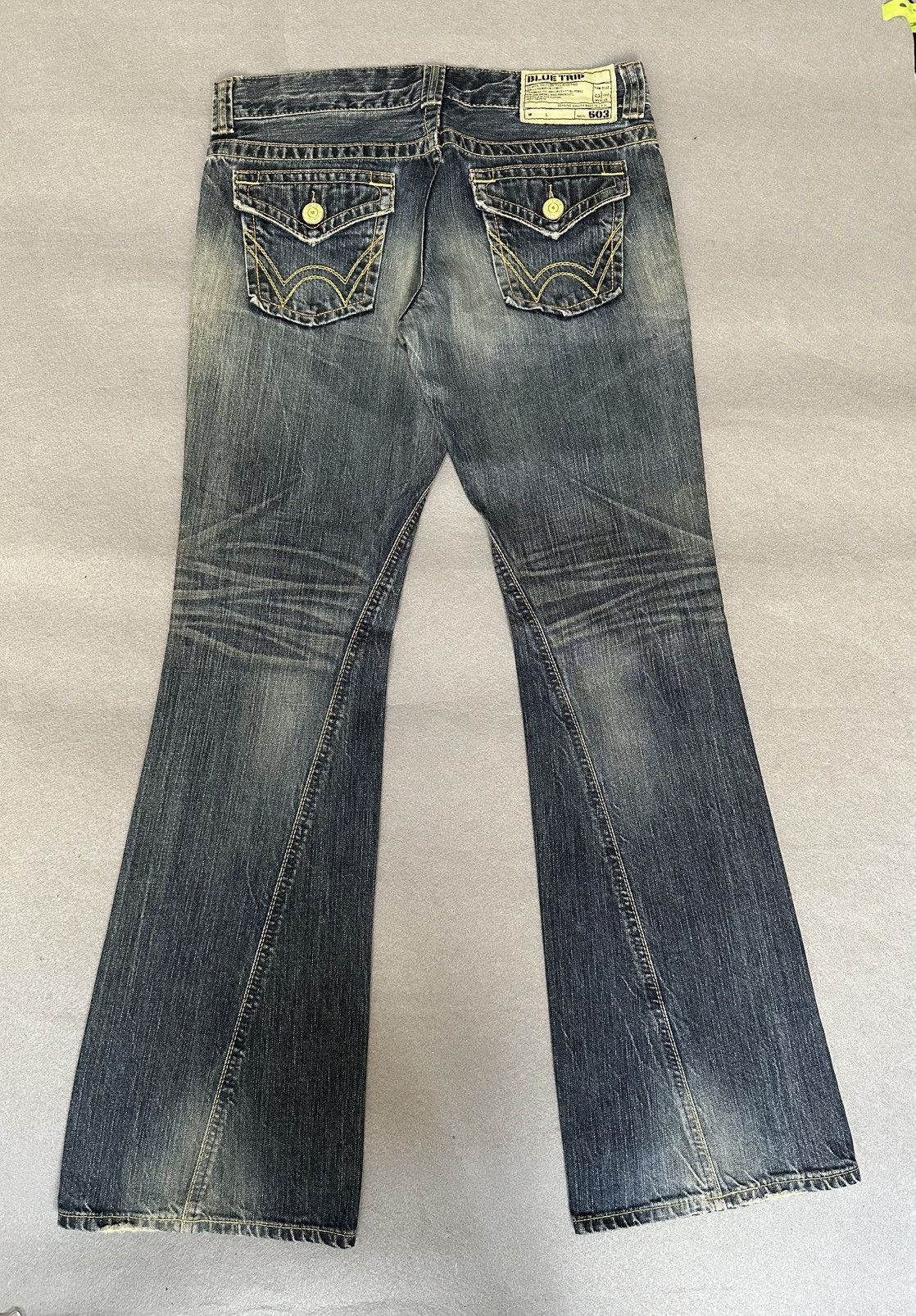 Japanese Brand FLARE Edwin 503 Low Rise Design Denim Size US 31 - 2 Thumbnail