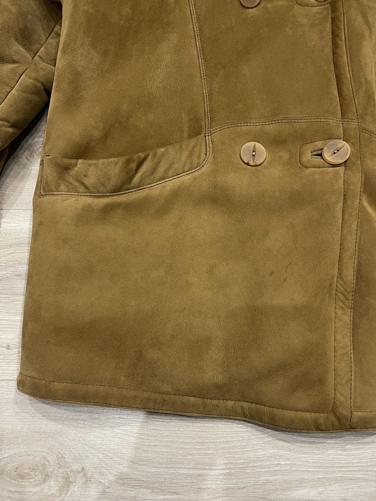 Gimo's Gimo’s Vintage 80s Shearling Coat Brown Suede Leather M/L Size US L / EU 52-54 / 3 - 7 Thumbnail