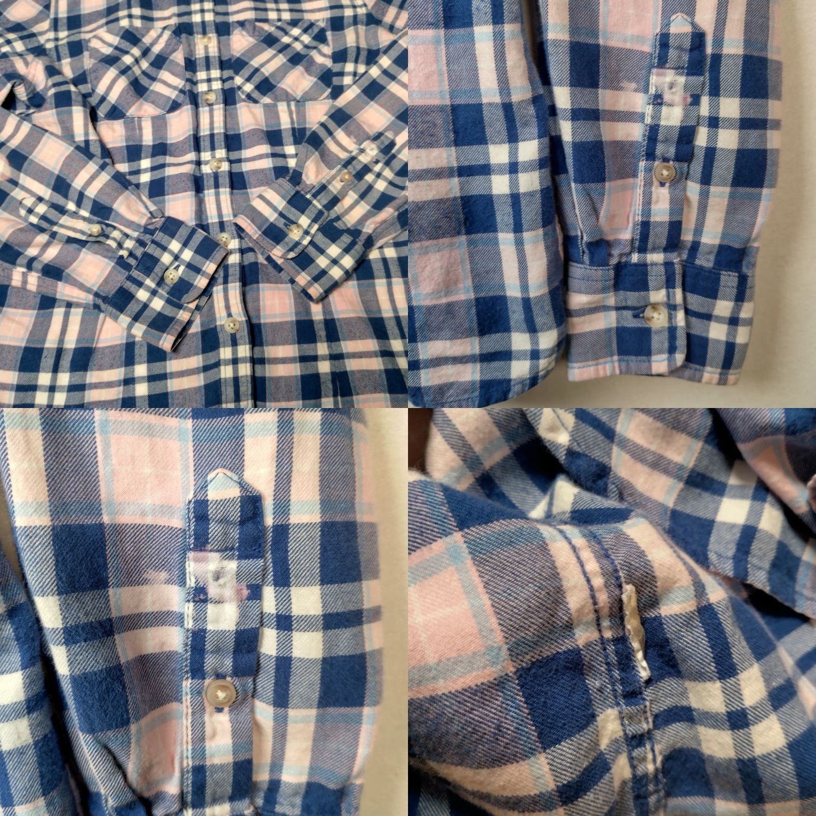 Vintage VINTAGE L.L. Bean Flannel Shirt Women PXXS Petite Pink Blue Plaid Workwear read Size XXS / US 00 / IT 34 - 9 Thumbnail