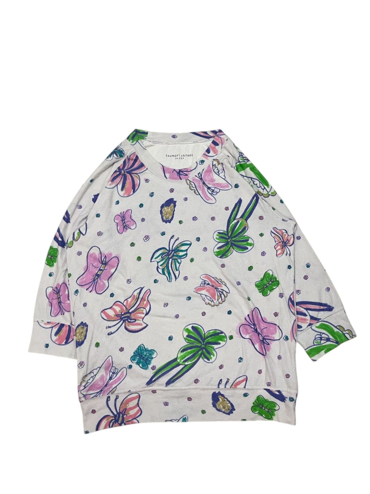 Issey Miyake Tsumori Chisato Sleep Butterfly Sketch Art Crewneck Size M / US 6-8 / IT 42-44 - 1 Thumbnail