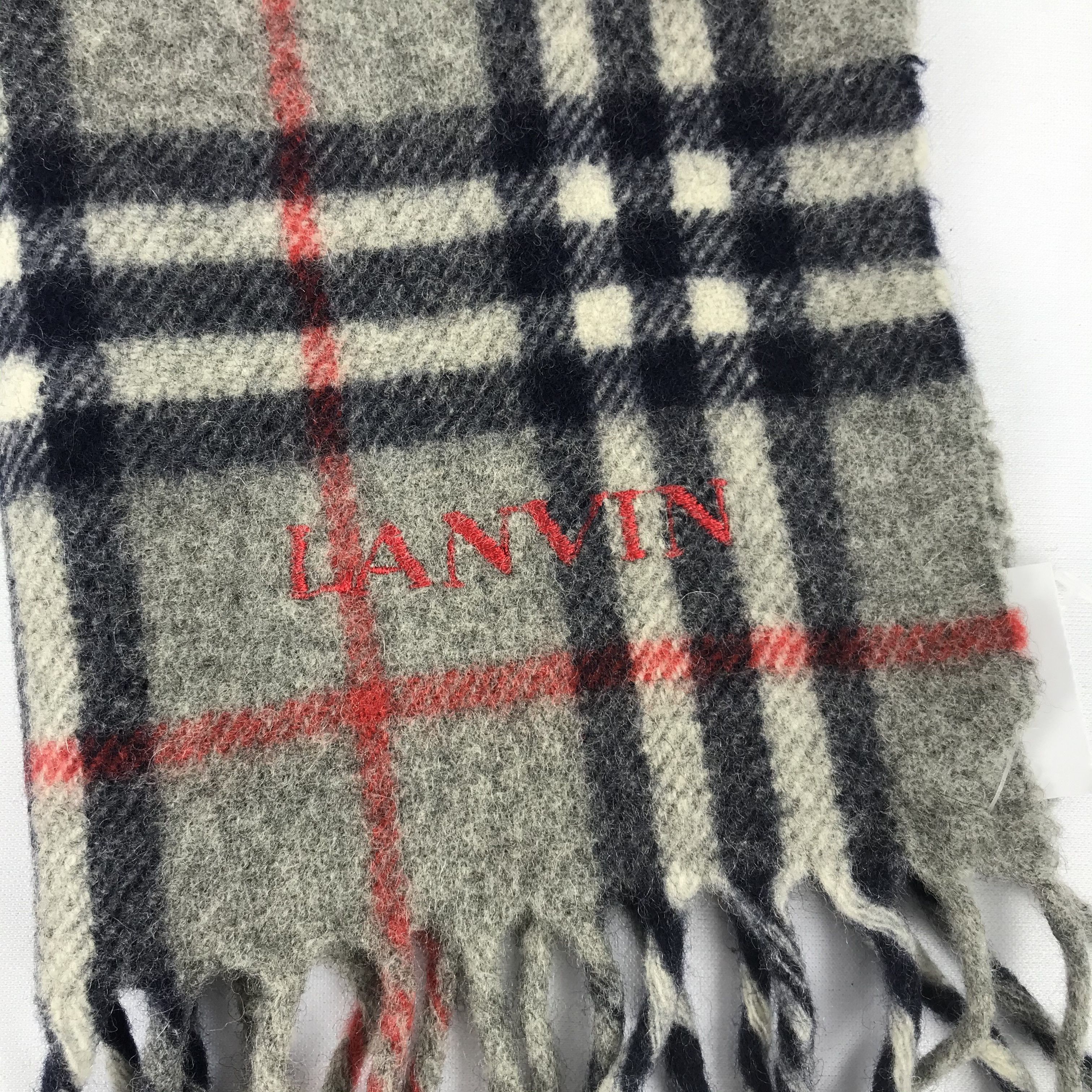Lanvin Vintage Lanvin Scarf Muffler Wool Cashmere Scarves Size ONE SIZE - 4 Thumbnail