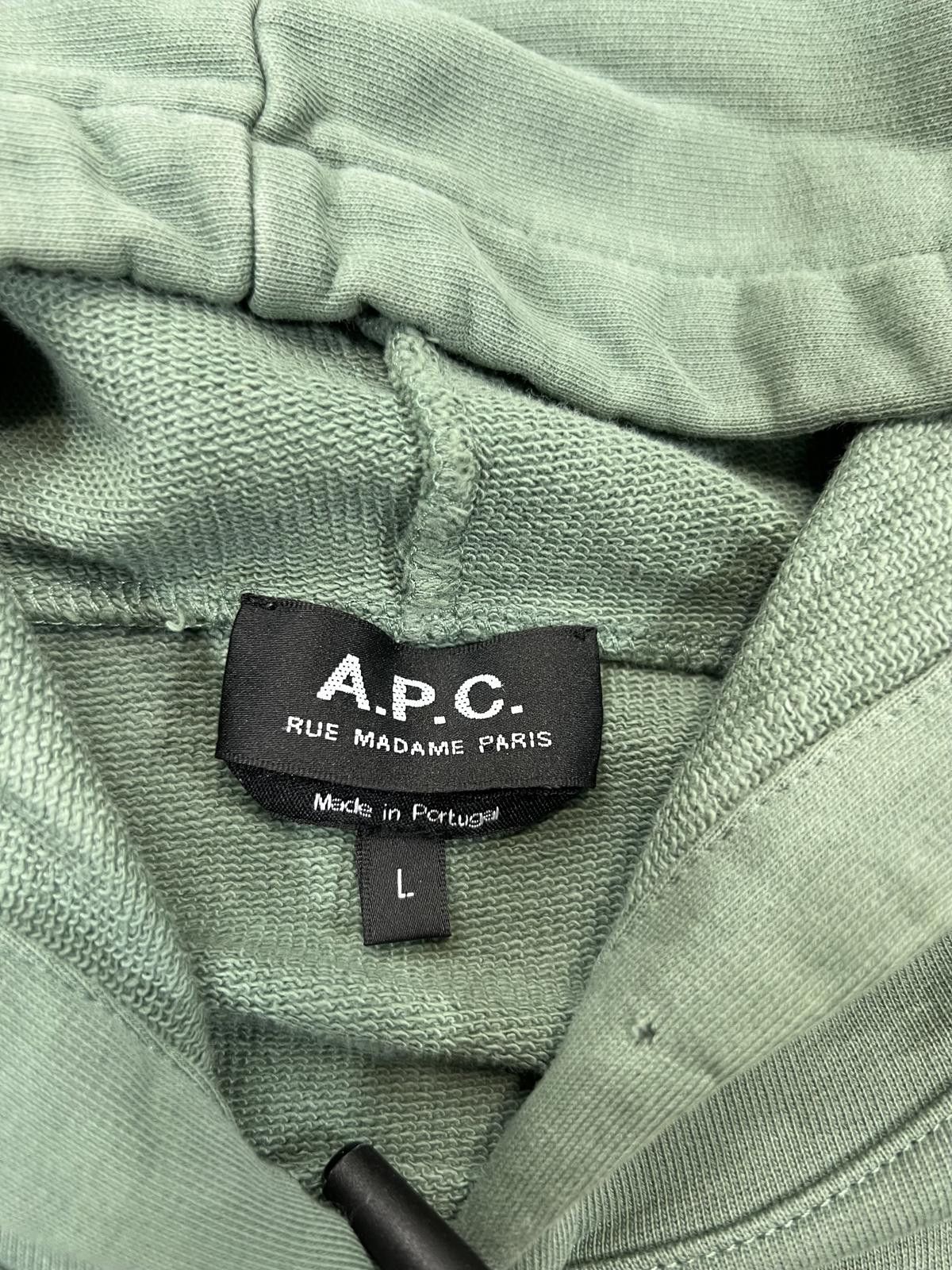 A.P.C. A.P.C. Men's Hoodie in Green, Size Large Size US L / EU 52-54 / 3 - 3 Thumbnail