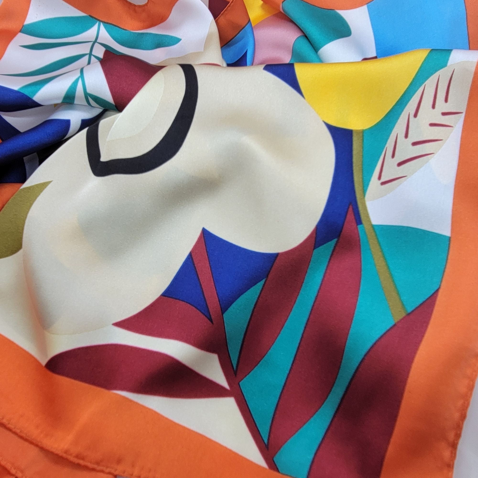 Other Elegant Bandana Square Scarf MULTICOLOR Pride Abstract Flowe Size ONE SIZE - 4 Thumbnail