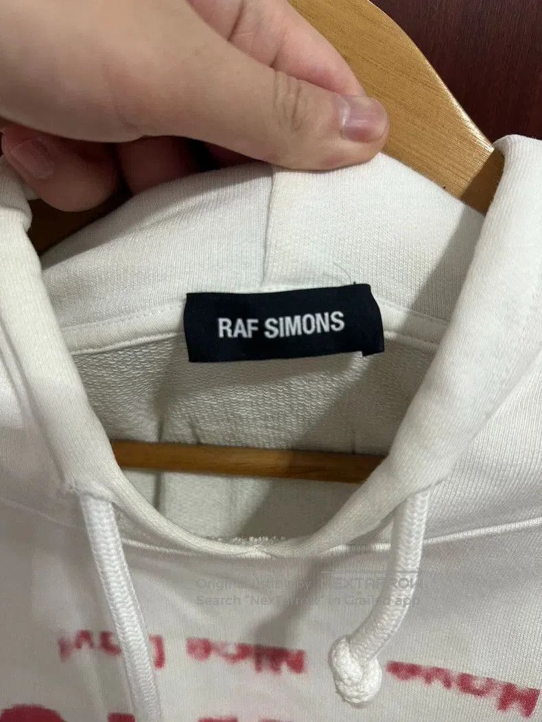 Raf Simons Raf Simons Hoodie with Red Graphic Design. Size US XL / EU 56 / 4 - 3 Thumbnail