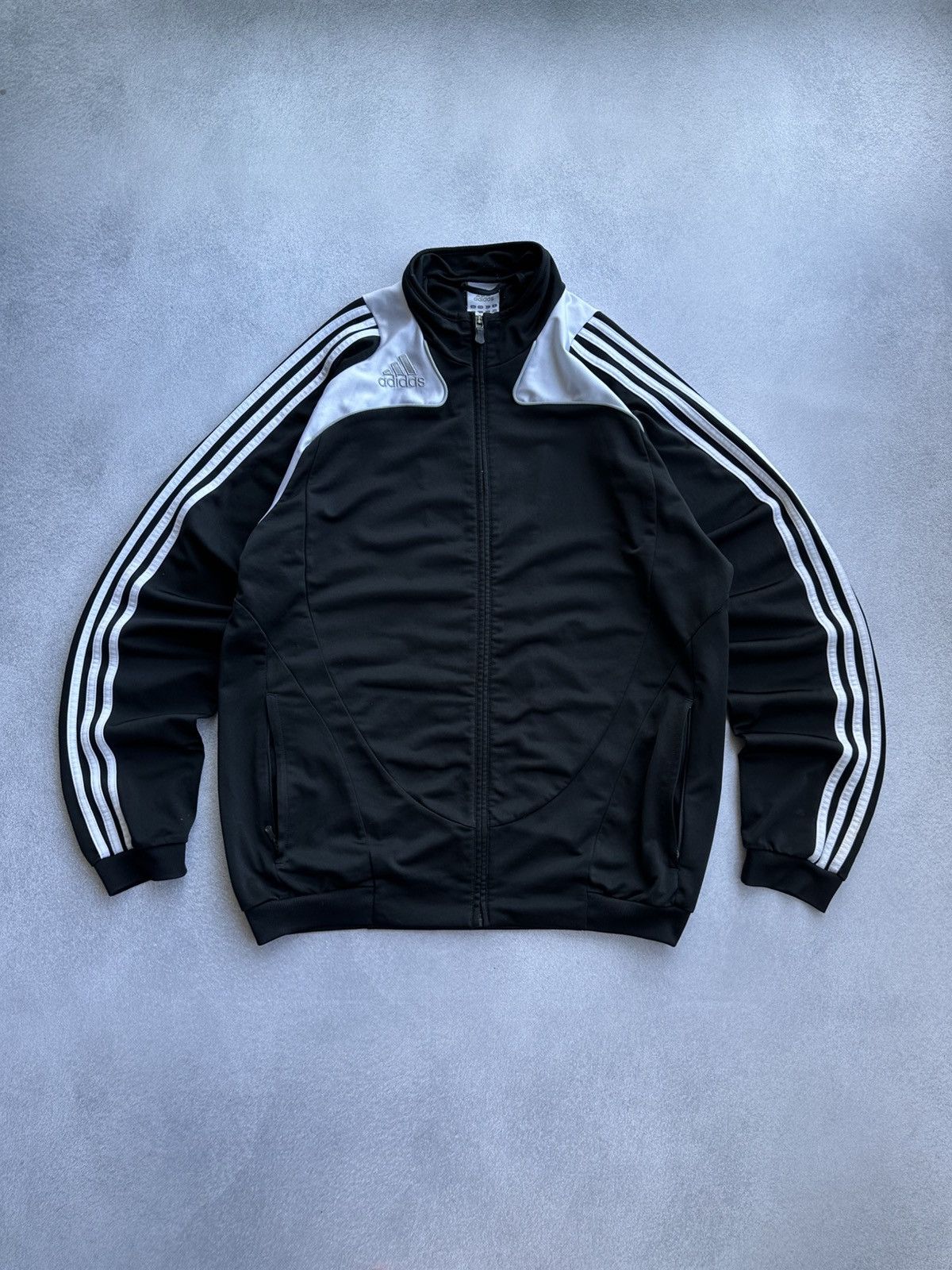 Adidas Vintage Adidas 00s Black Striped Mens Track Jacket Size US L / EU 52-54 / 3 - 1 Thumbnail