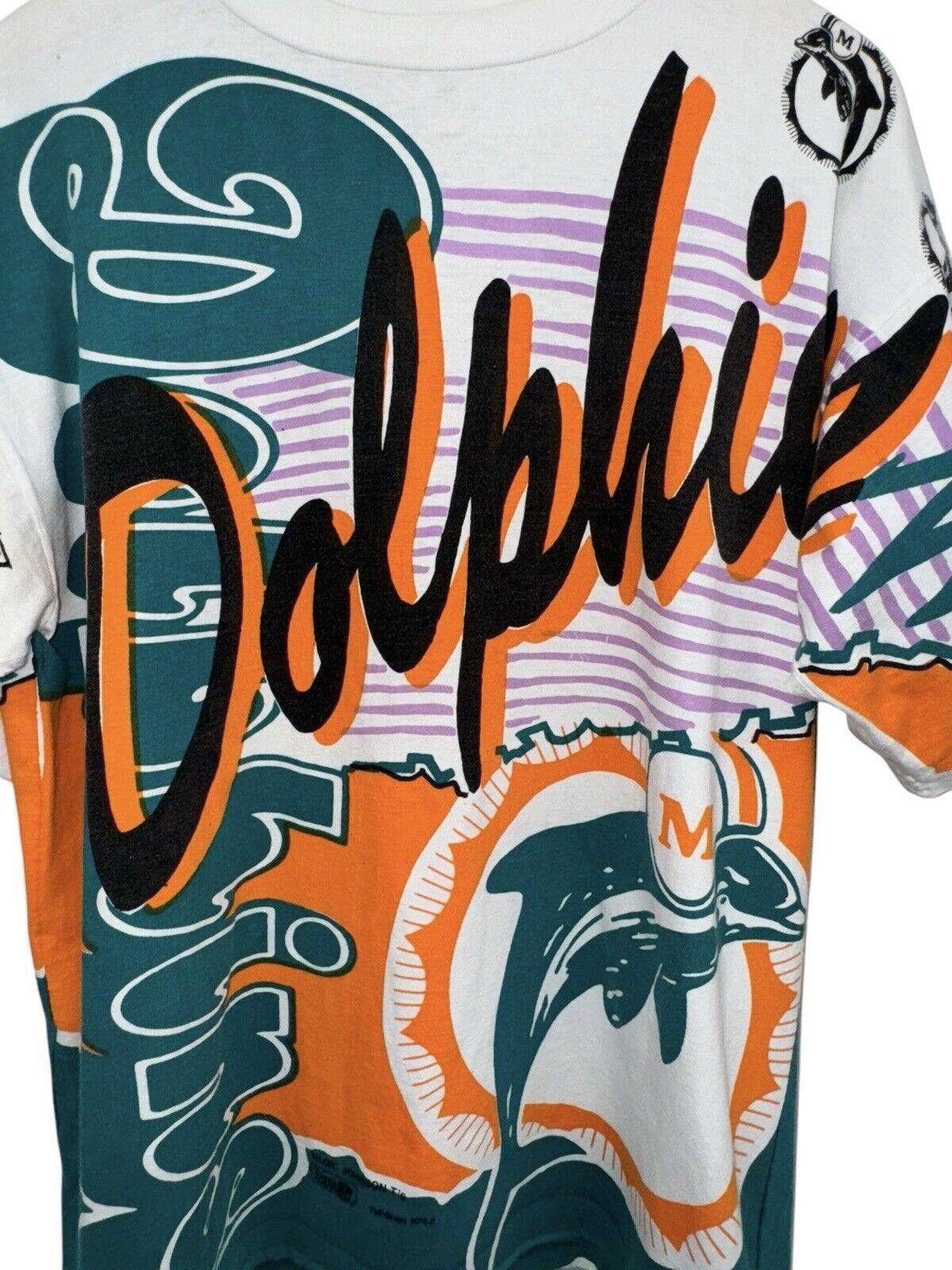 Designer Vintage Magic Johnson Tees Miami Dolphins 1993 AOP Shirt XL Size US XL / EU 56 / 4 - 2 Thumbnail