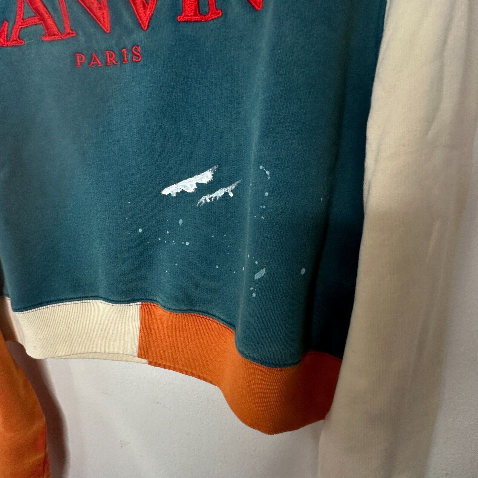 Lanvin Gallery Dept. x Lanvin Orange Cream & Teal Logo Sweatshirt S Size S / US 4 / IT 40 - 6 Thumbnail