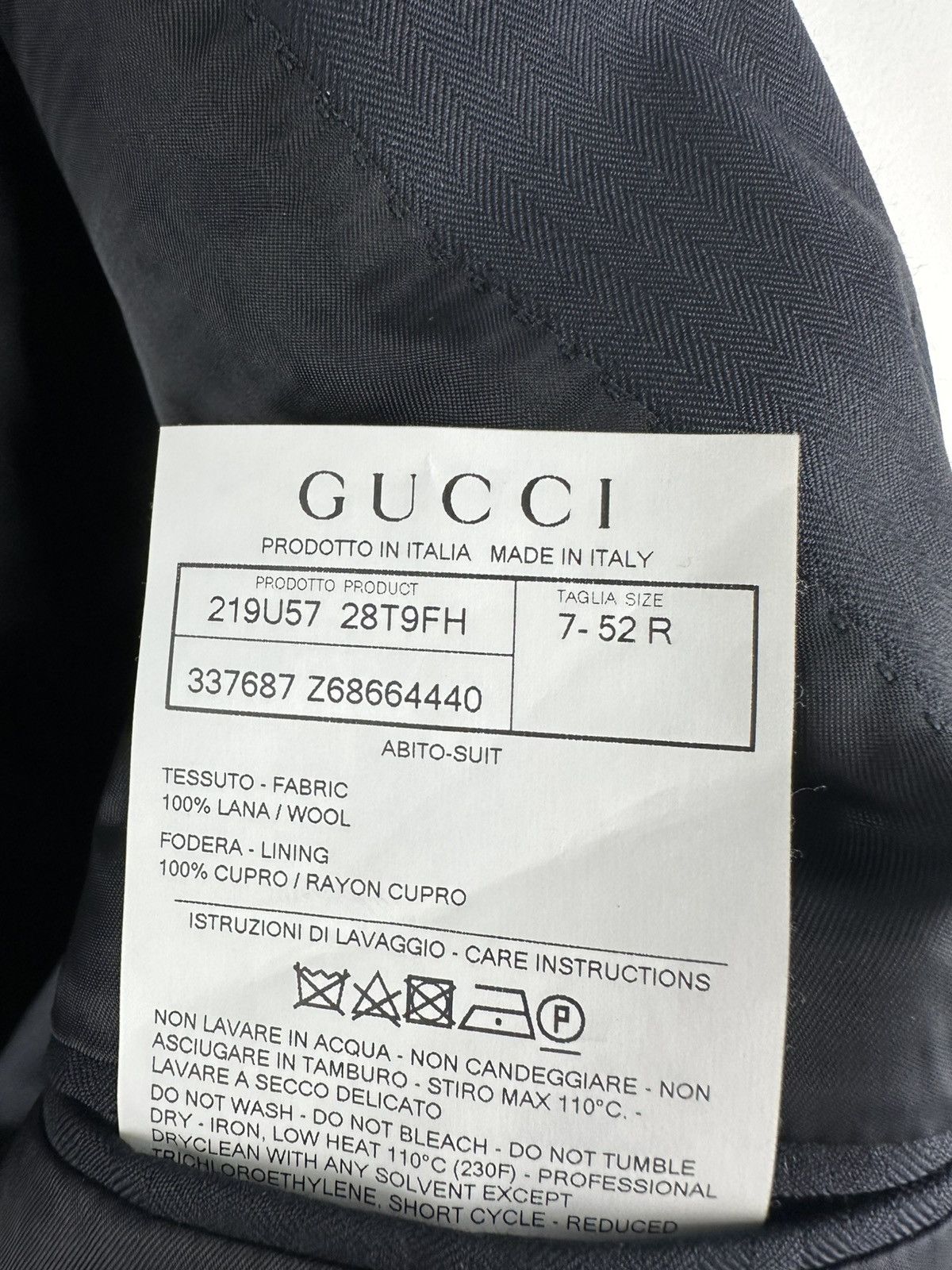 Designer × Gucci Gucci abito striped Blazer wool / cupro quiet luxury Size 52R - 4 Thumbnail