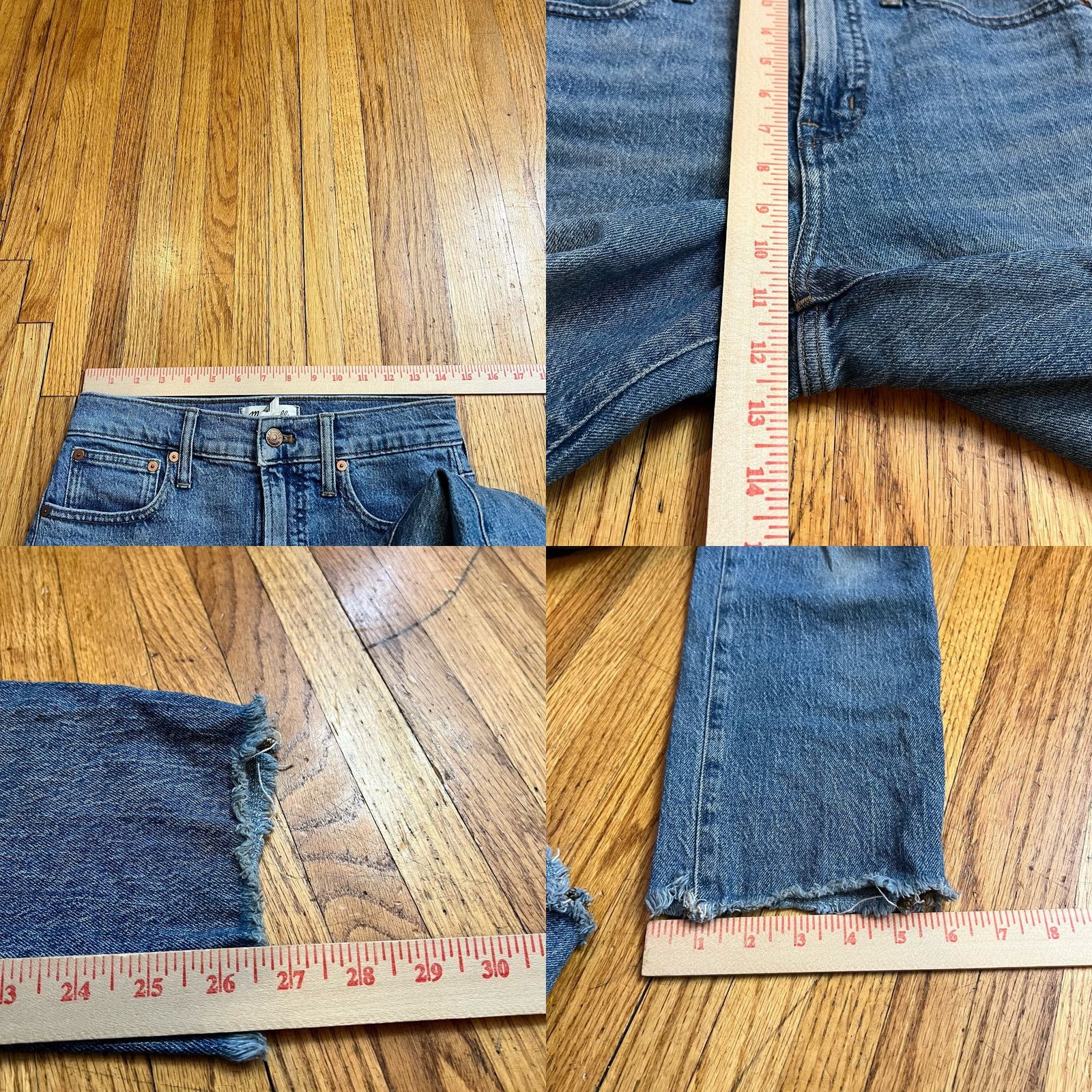 Madewell VINTAGE Madewell Jeans Womens 26 Perfect Ankle Blue Denim High Rise Raw Hem Womens Jeans 26 Blue Jeans Size 26" / US 2 / IT 38 - 8 Thumbnail