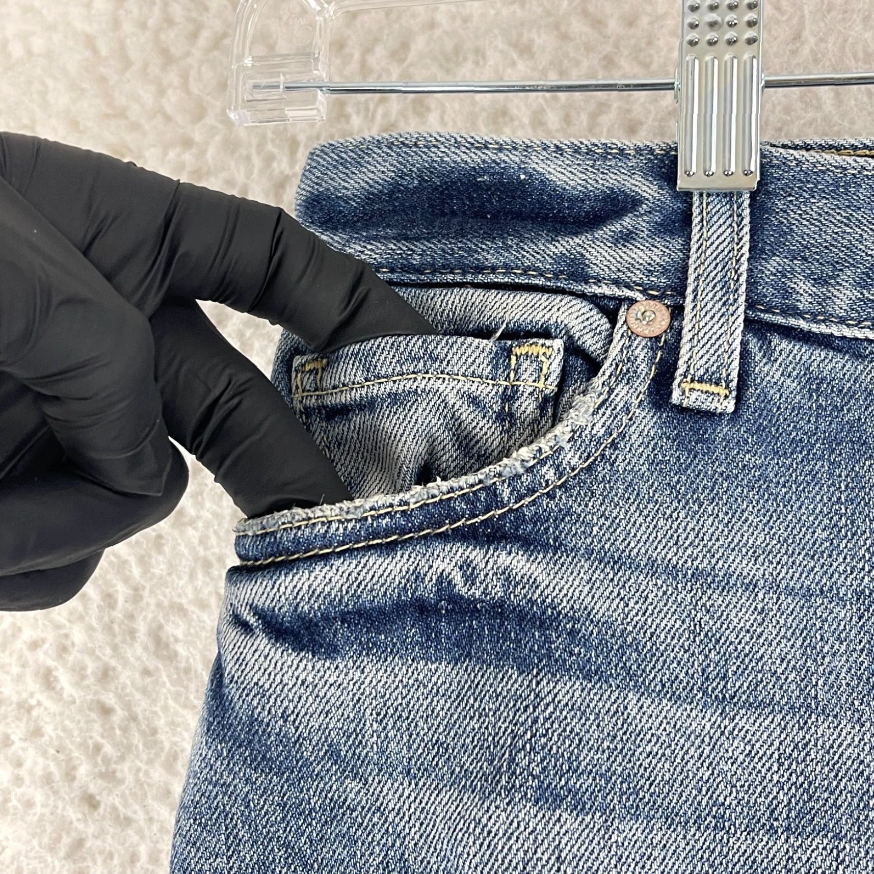 Vintage Current/Elliott Jeans Womens Size 24 Blue Denim Straight Leg Mid-Rise Casual Jeans Size 42" / US 20 - 4 Thumbnail