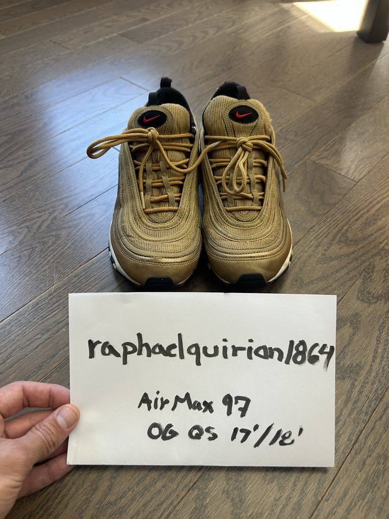 Nike Air Max 97 OG QS 'Metallic Gold' Size US 9.5 / EU 42-43 - 1 Thumbnail