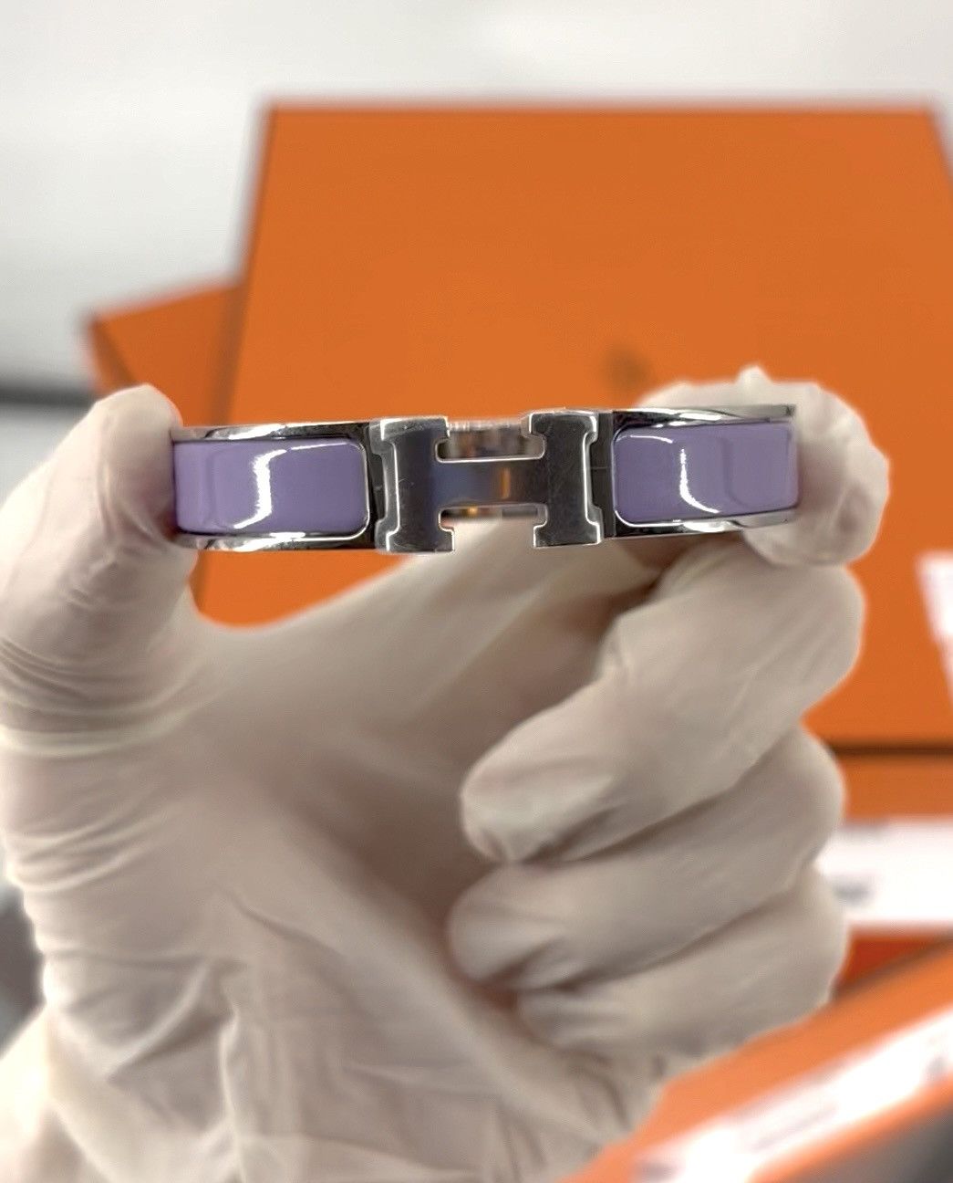 Hermes Hermes Click H Silver Bracelet Size ONE SIZE - 2 Thumbnail