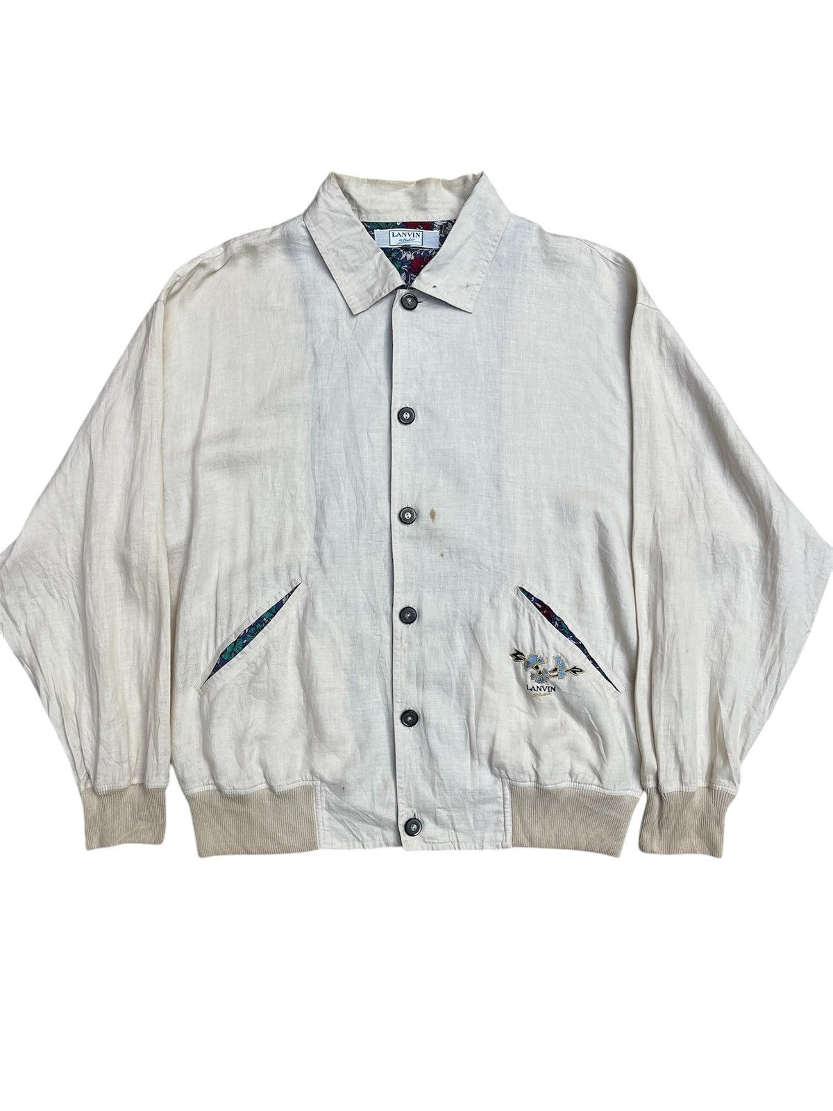 Lanvin Vintage Lanvin Jacket Embroidered Logo & Pattern Pockets Size US M / EU 48-50 / 2 - 1 Thumbnail