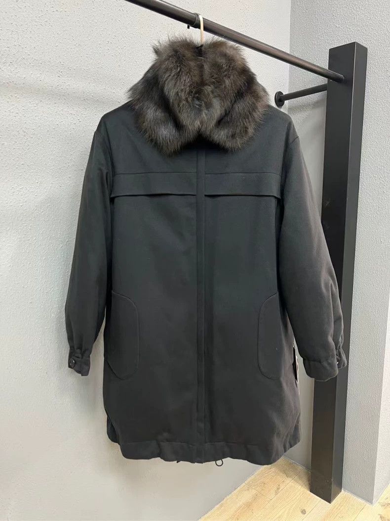 Loro Piana LORO PIANA Fox fur collar cashmere double sided coat Size US S / EU 44-46 / 1 - 1 Thumbnail