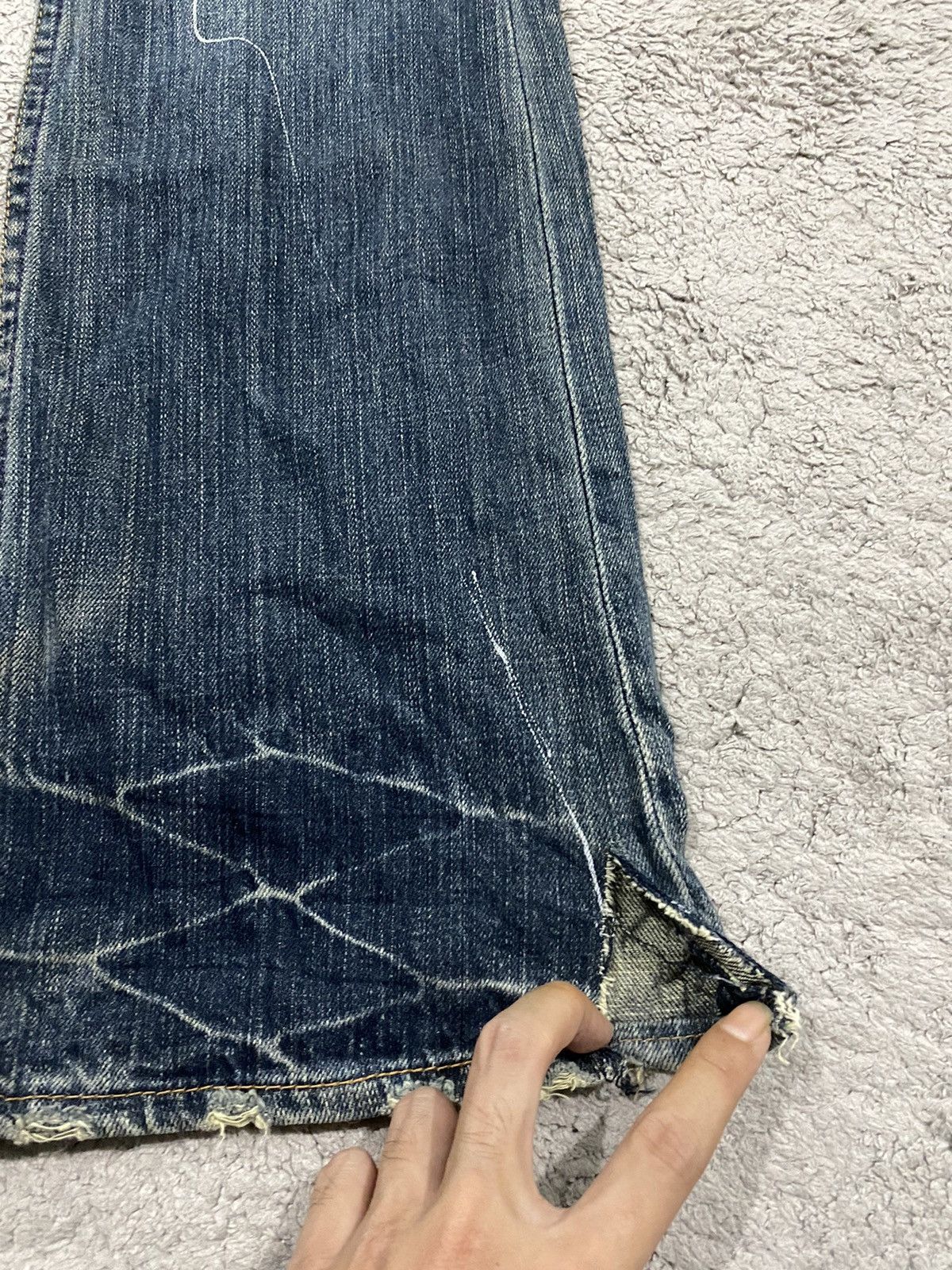 If Six Was Nine ROOT THREE Flared Paint Splashed Low Rise Denim Size US 31 - 9 Thumbnail