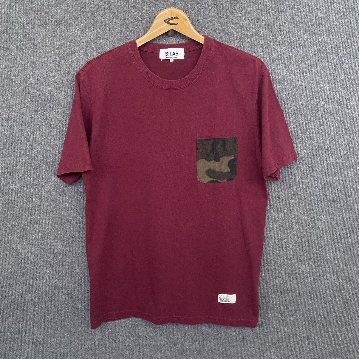 Silas Silas Burgundy Camouflage Single Pocket Skater T Shirt Size US M / EU 48-50 / 2 - 1 Thumbnail