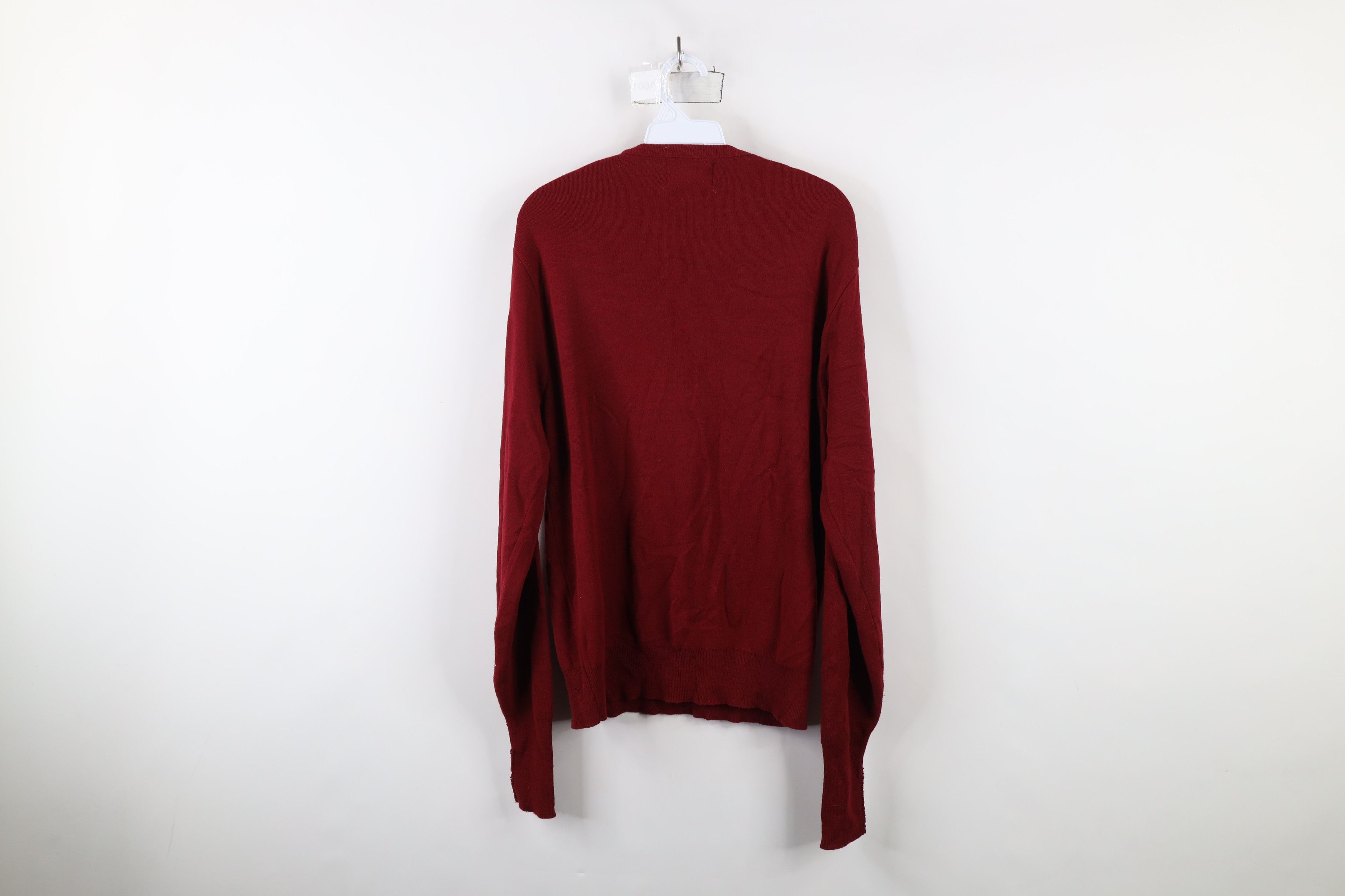 Vintage Vintage 70s Streetwear Horse Equestrian V-Neck Sweater USA Size US L / EU 52-54 / 3 - 8 Thumbnail