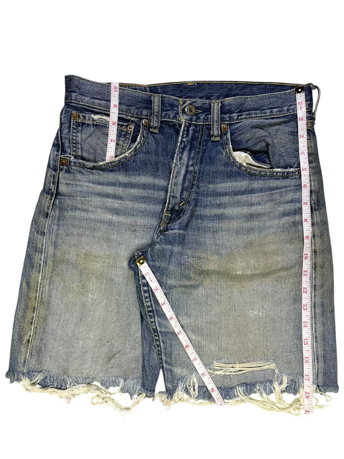 Levi's Vintage 90s Levis 503 Rusty Wash Distressed Baggy Jean Short Size US 29 - 15 Thumbnail
