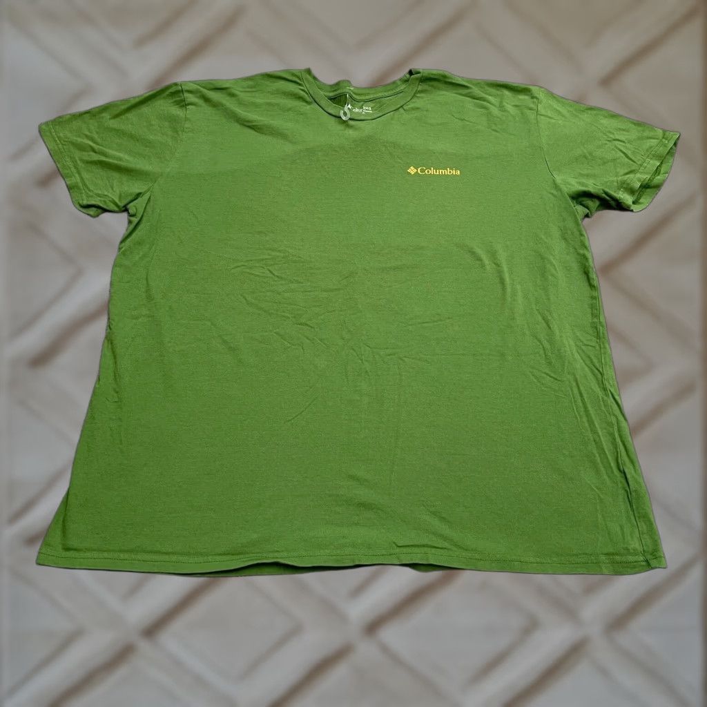 Vintage Columbia Graphic T-Shirt Men XXL Green Crew Neck Short Sleeve Casual Outdoor Tee Size US XXL / EU 58 / 5 - 1 Thumbnail