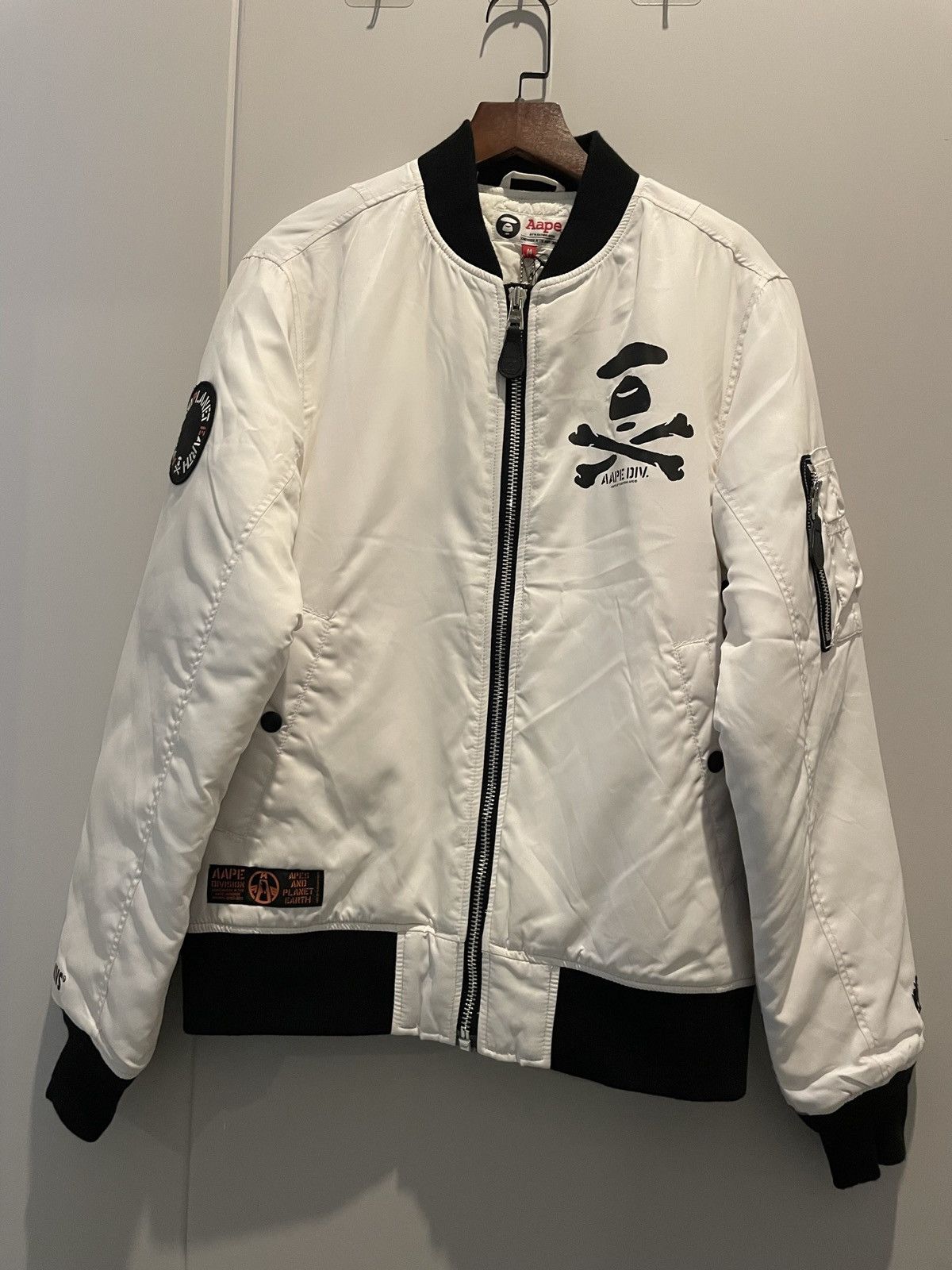 image of Aape Jacket in White, Men's (Size Medium)
