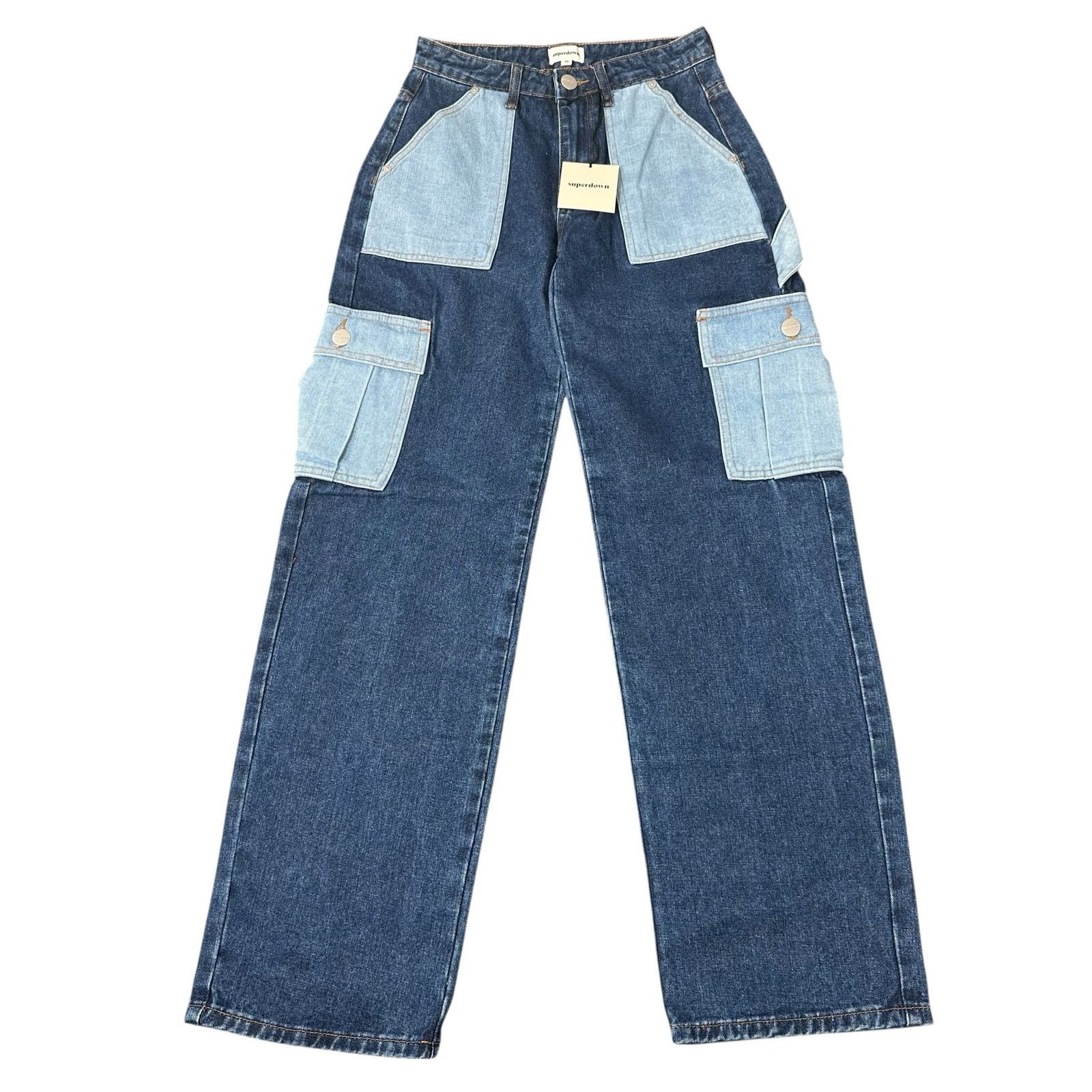 superdown Superdown Women's Alexia Contrast Pocket Jeans Size 24 Size 24" / US 00 / IT 34 - 2 Thumbnail