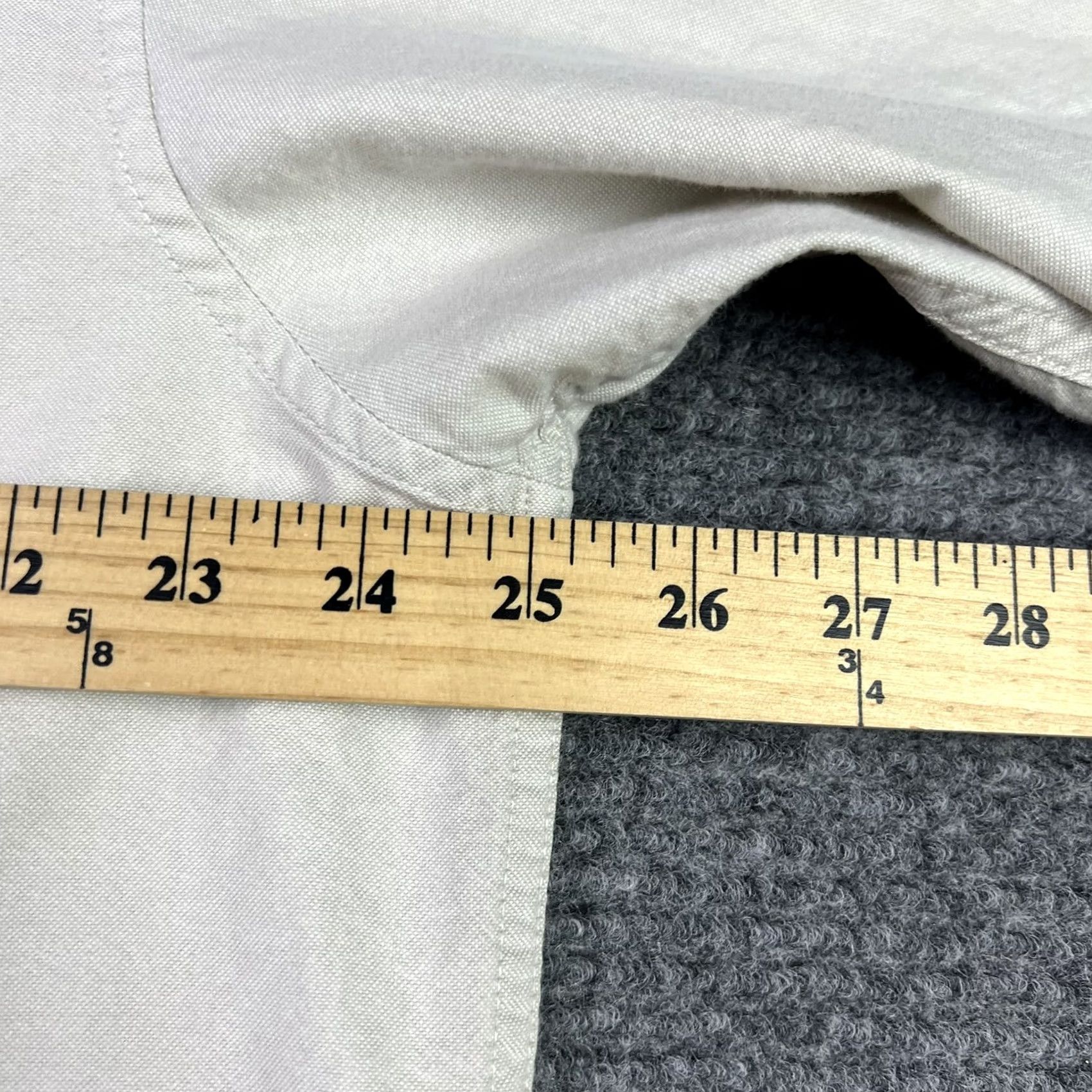CO VINTAGE Polo Jeans Co Button Down Shirt Mens Adult Medium Embroidered RL Flag Logo Beige Size US 31 - 6 Thumbnail
