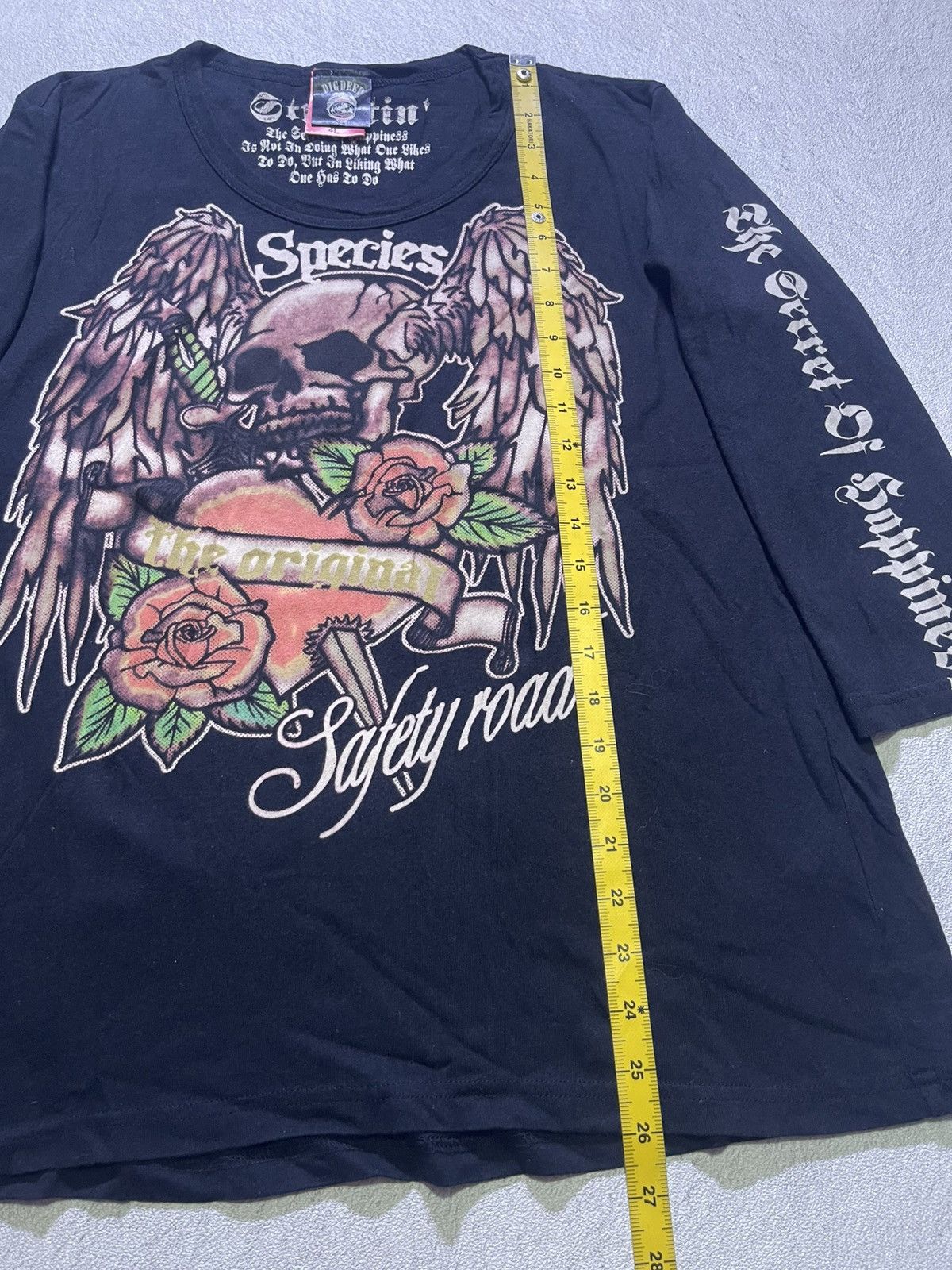 Japanese Brand Y2K DIG DEEP long sleeve tshirt big skull print motif Size US M / EU 48-50 / 2 - 10 Thumbnail